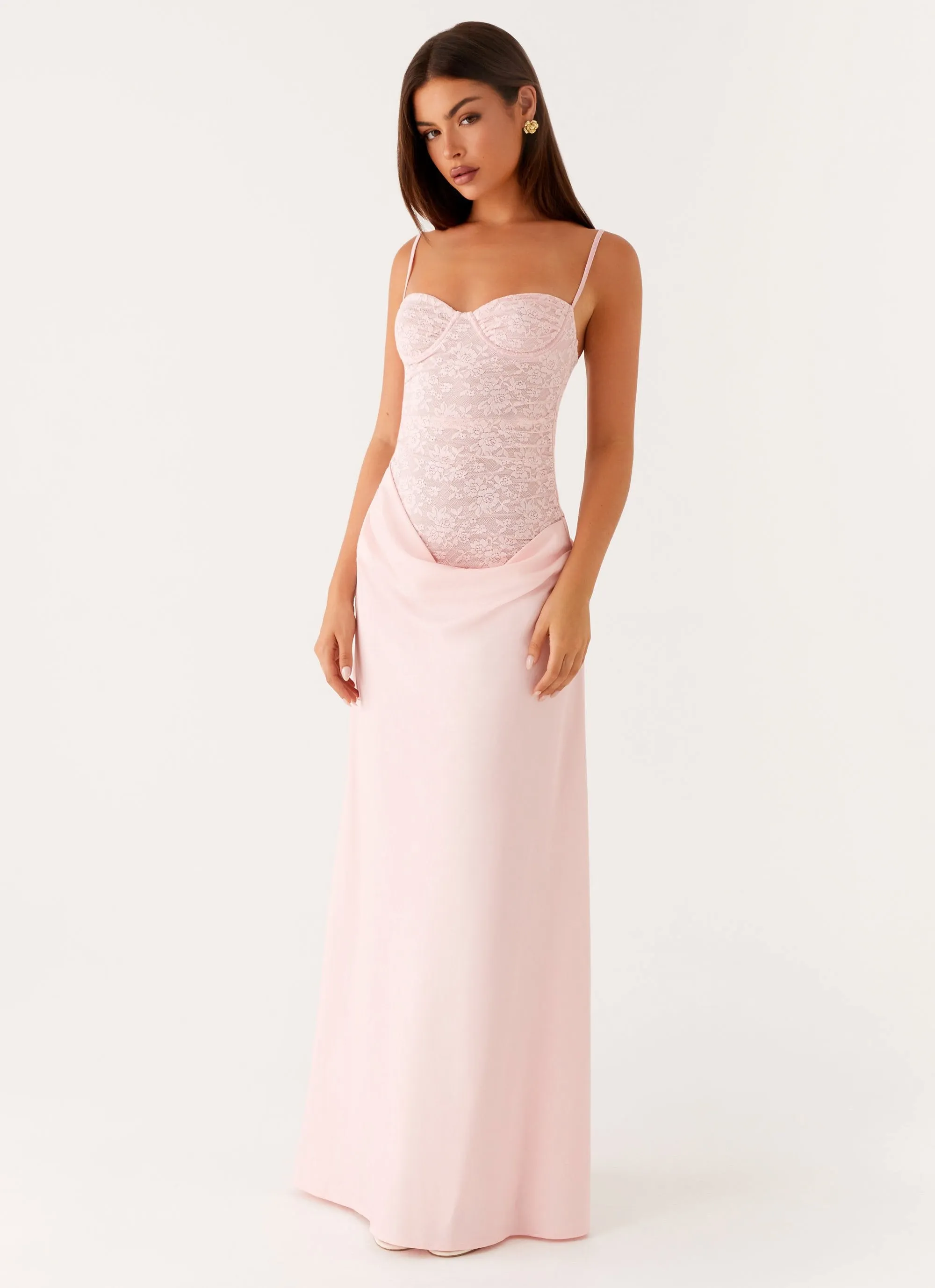 Romy Maxi Dress - Pink Fashion Forward Romantic Bloom
