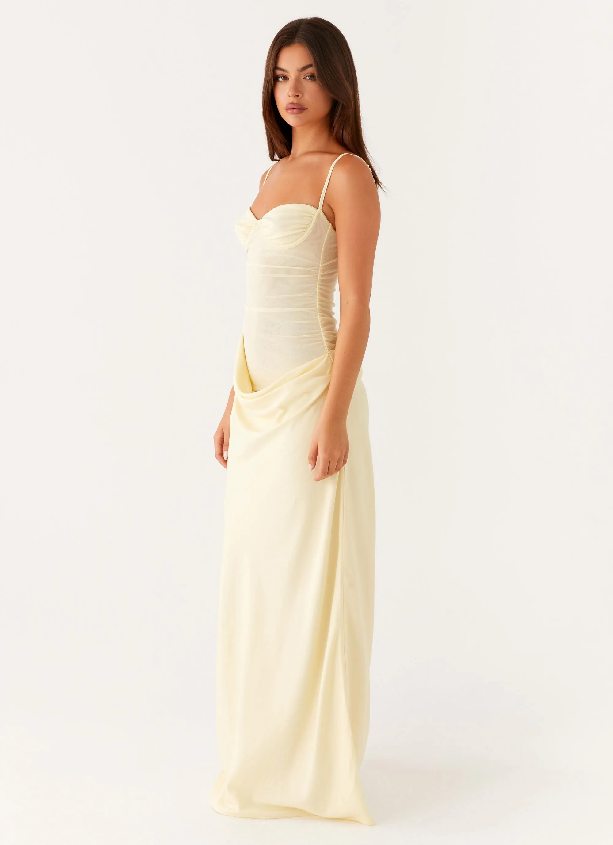 Romy Maxi Dress - Yellow Classy Look Polished look dress