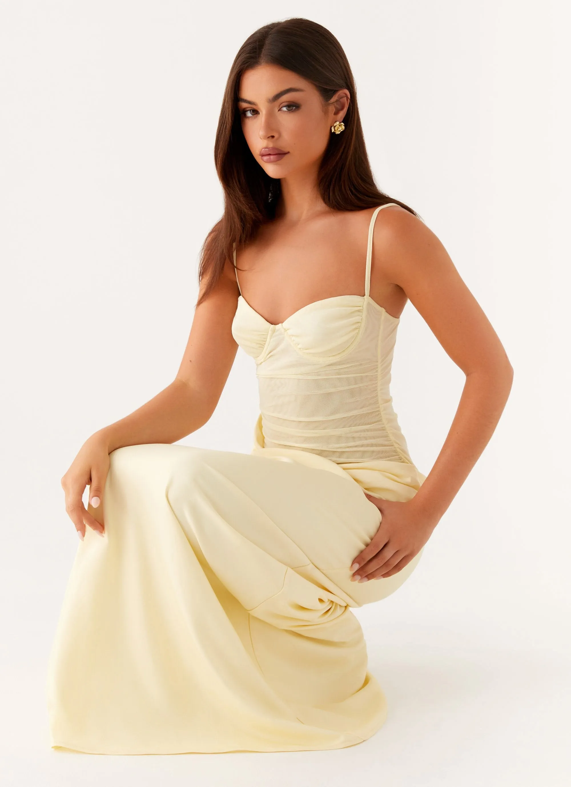 Feminine empire waist dress Romy Maxi Dress - Yellow