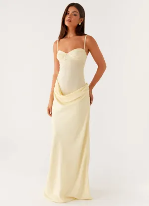Romy Maxi Dress - Yellow Influencer-Style Balanced Tone