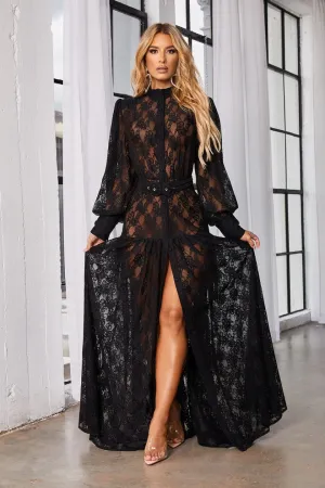 Rosemary Button Front Lace Dress