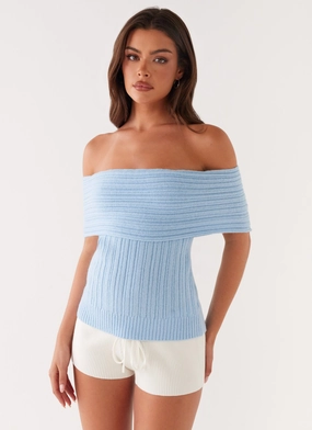 Eco Conscious Packaging Rosen Knit Top - Blue