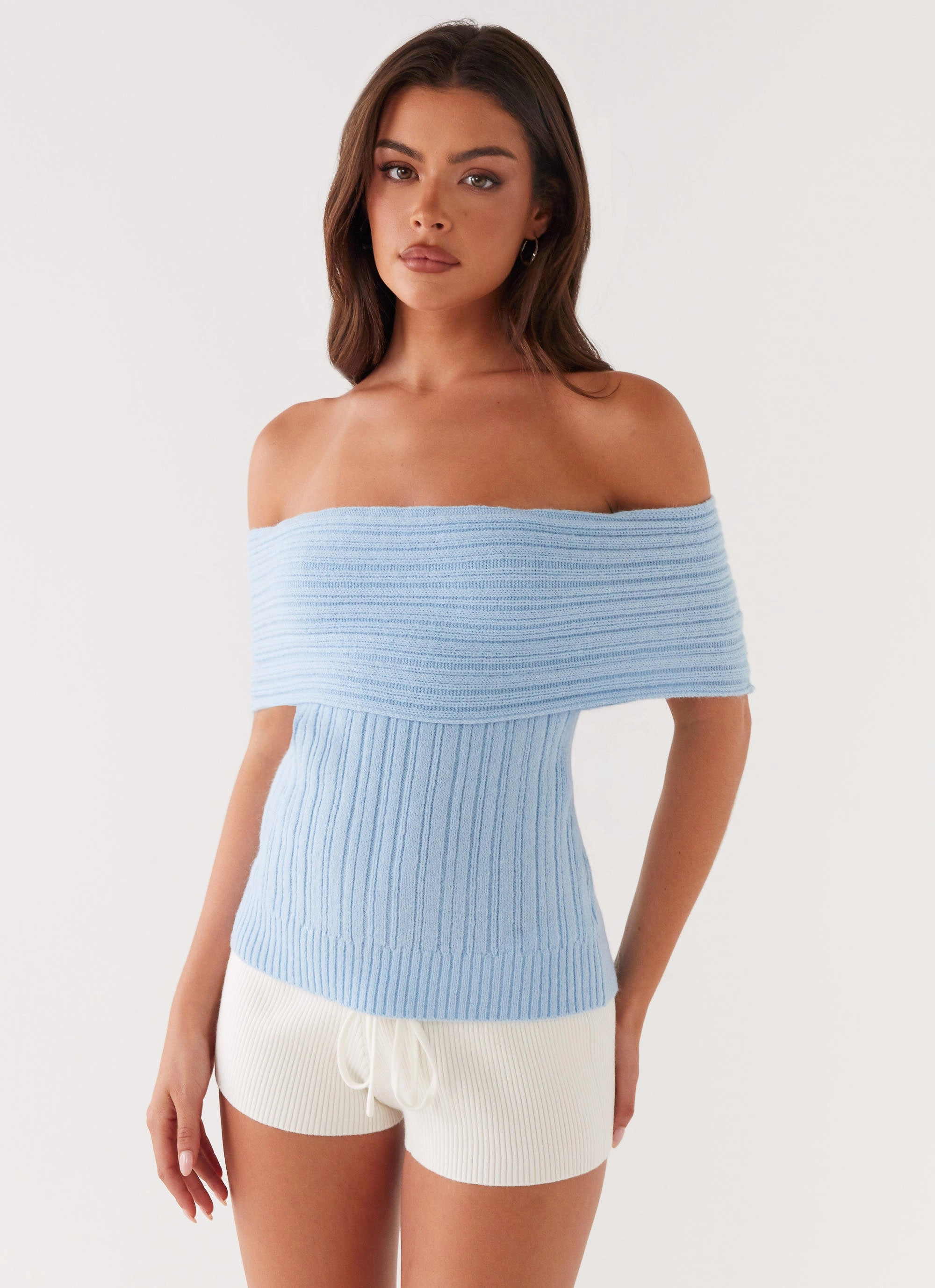 Eco Conscious Packaging Rosen Knit Top - Blue