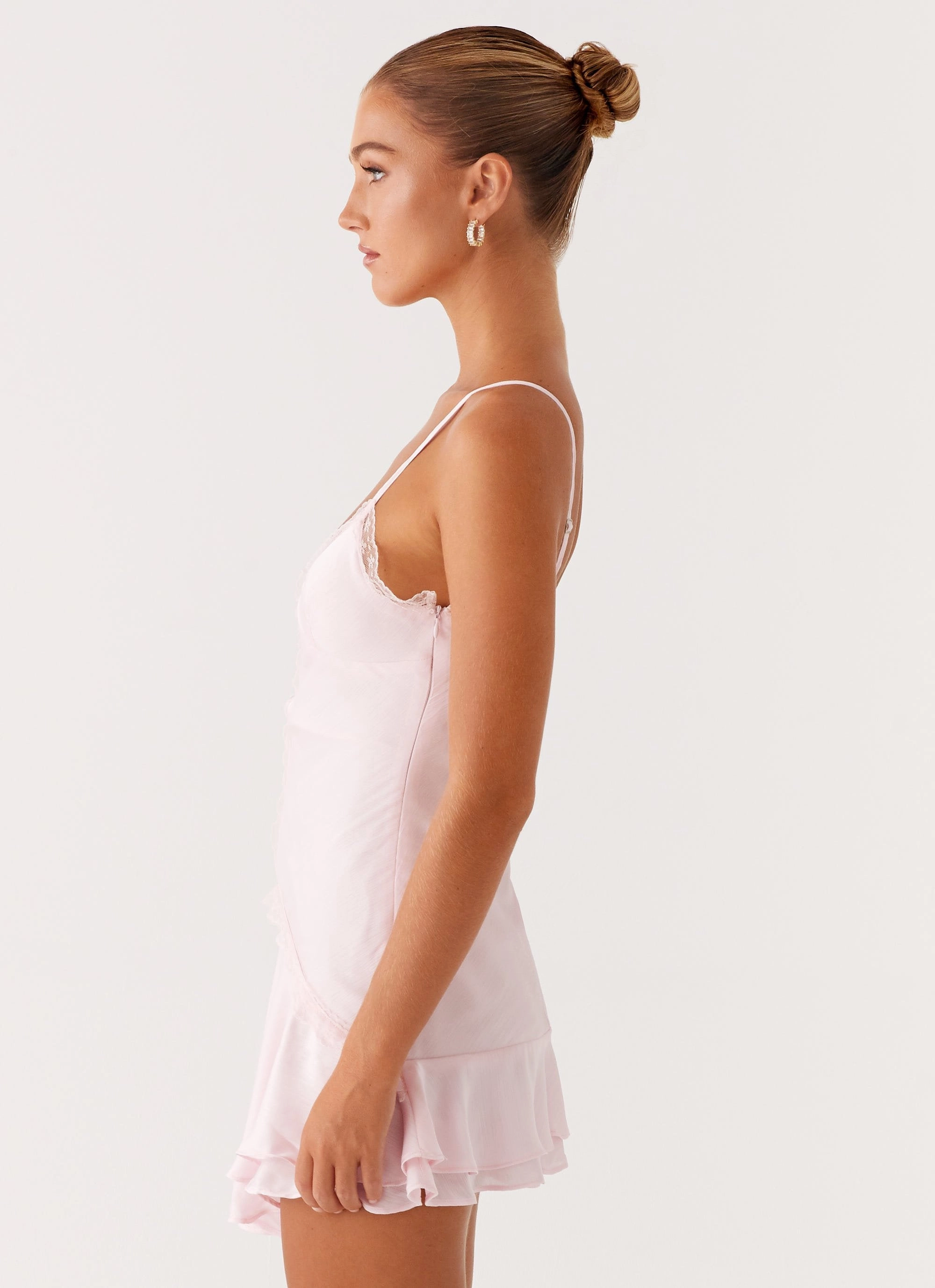Roya Mini Dress - Pink Semi Fit Cozy Base