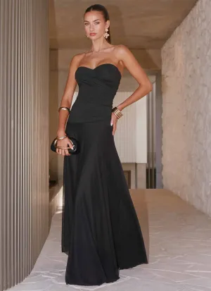 Thermal-Lined Classic Comfort Ruben Maxi Dress - Black