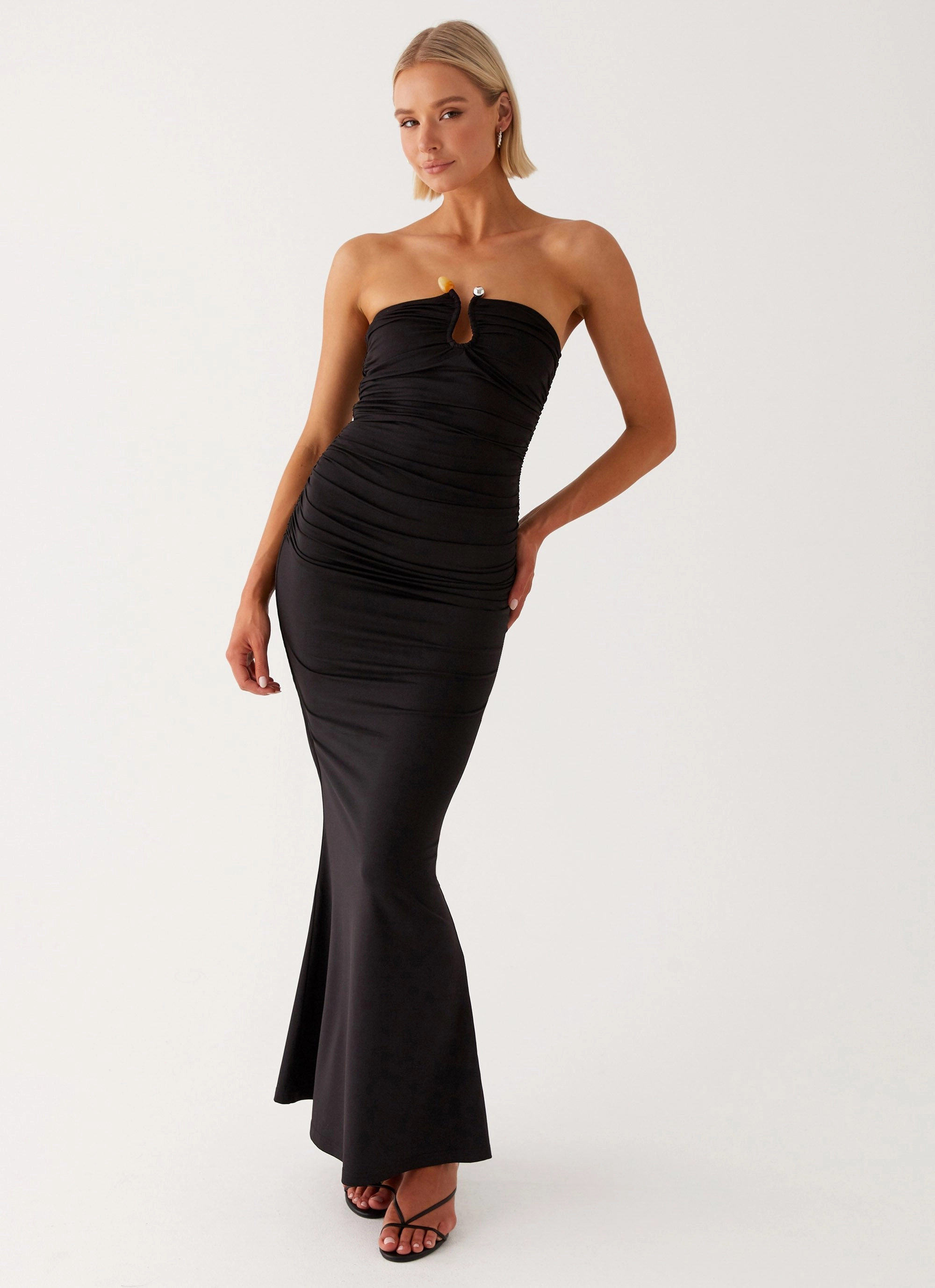 Wrap Glow Rudy Maxi Dress - Black
