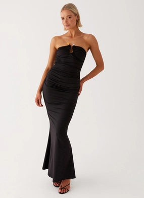 Wrap Glow Rudy Maxi Dress - Black