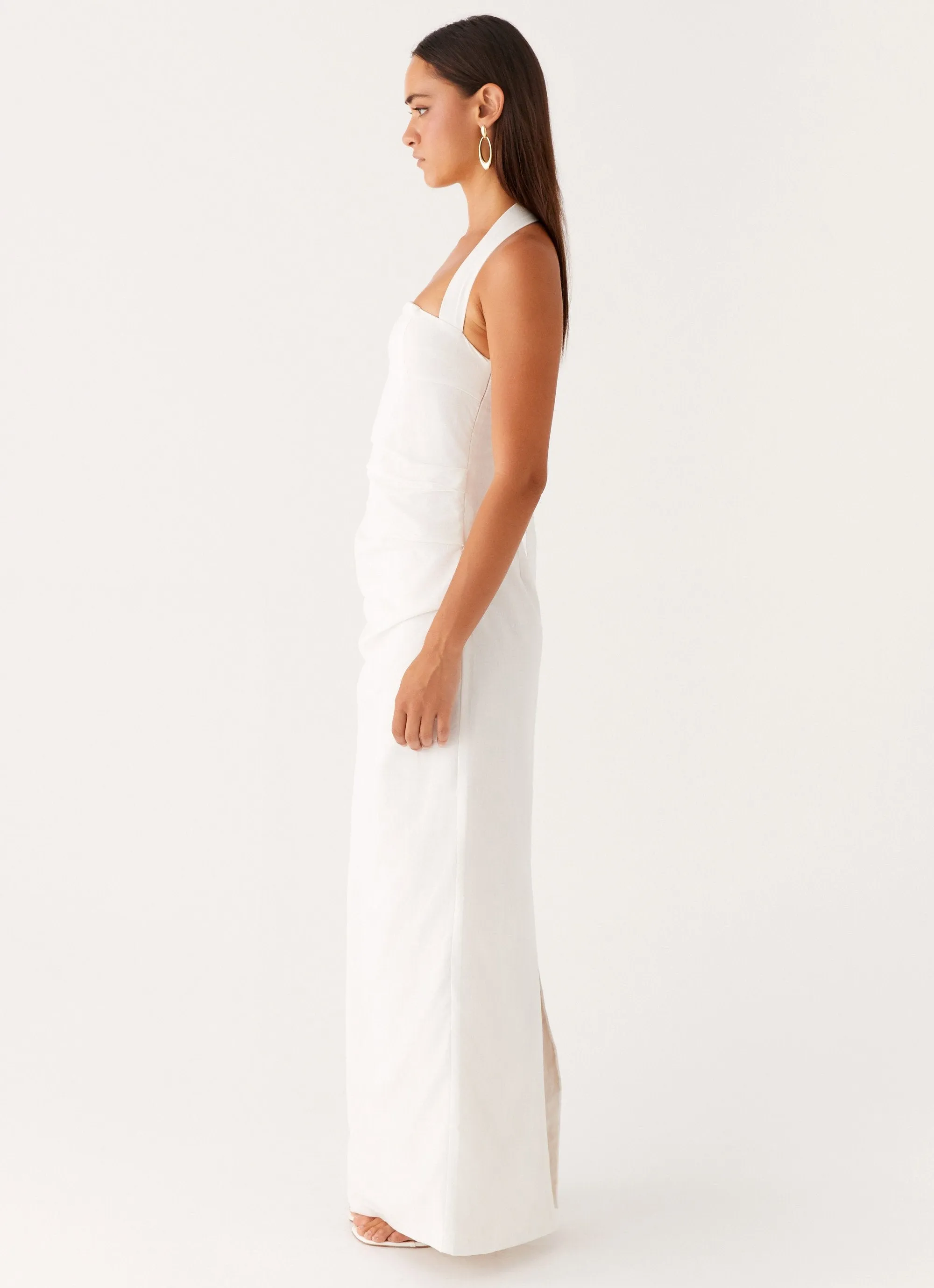 Textured Layers Rumour Has it Maxi Dress - White