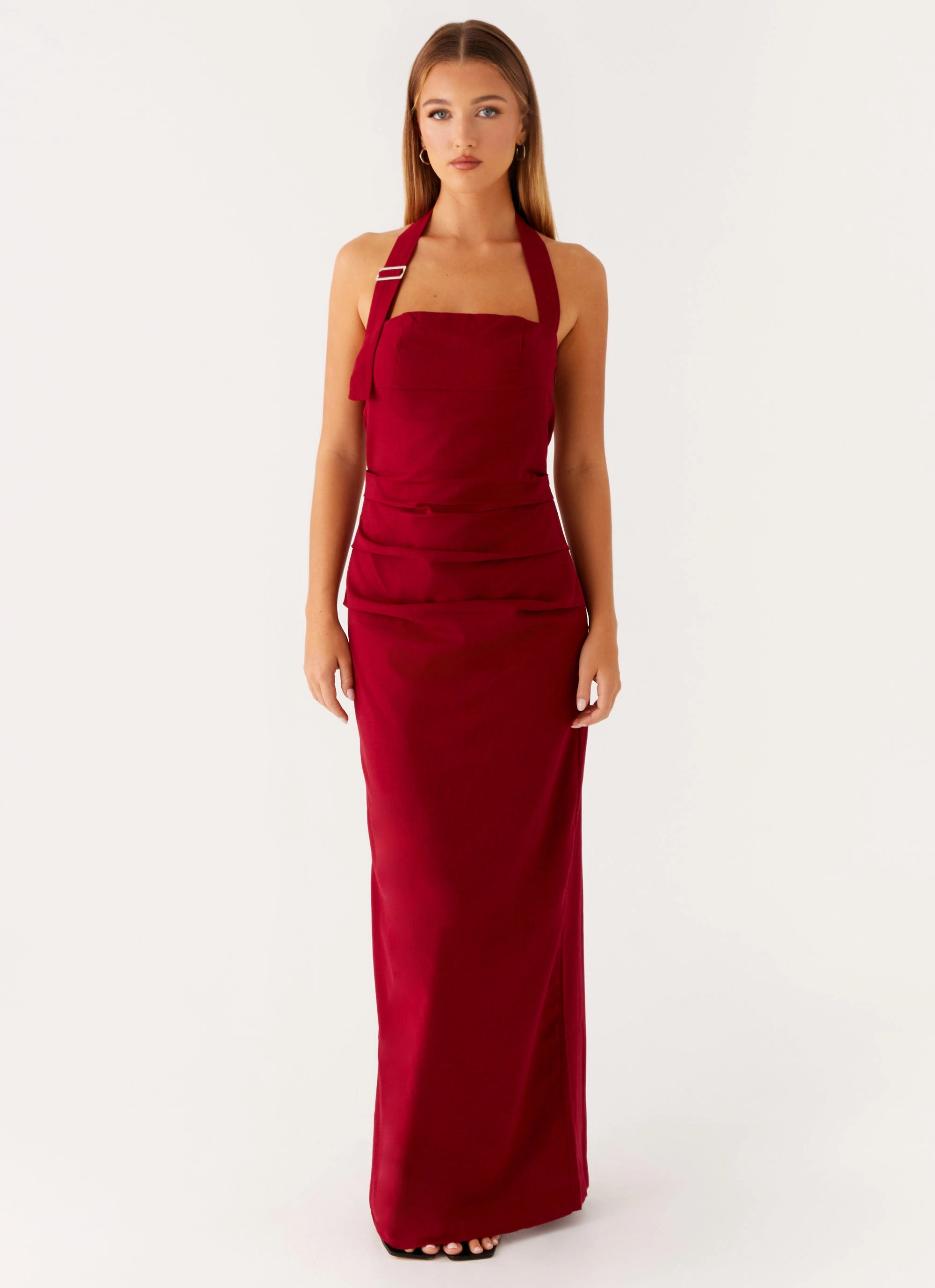 Simple Shape Date night Rumour Has it Maxi Dress - Red