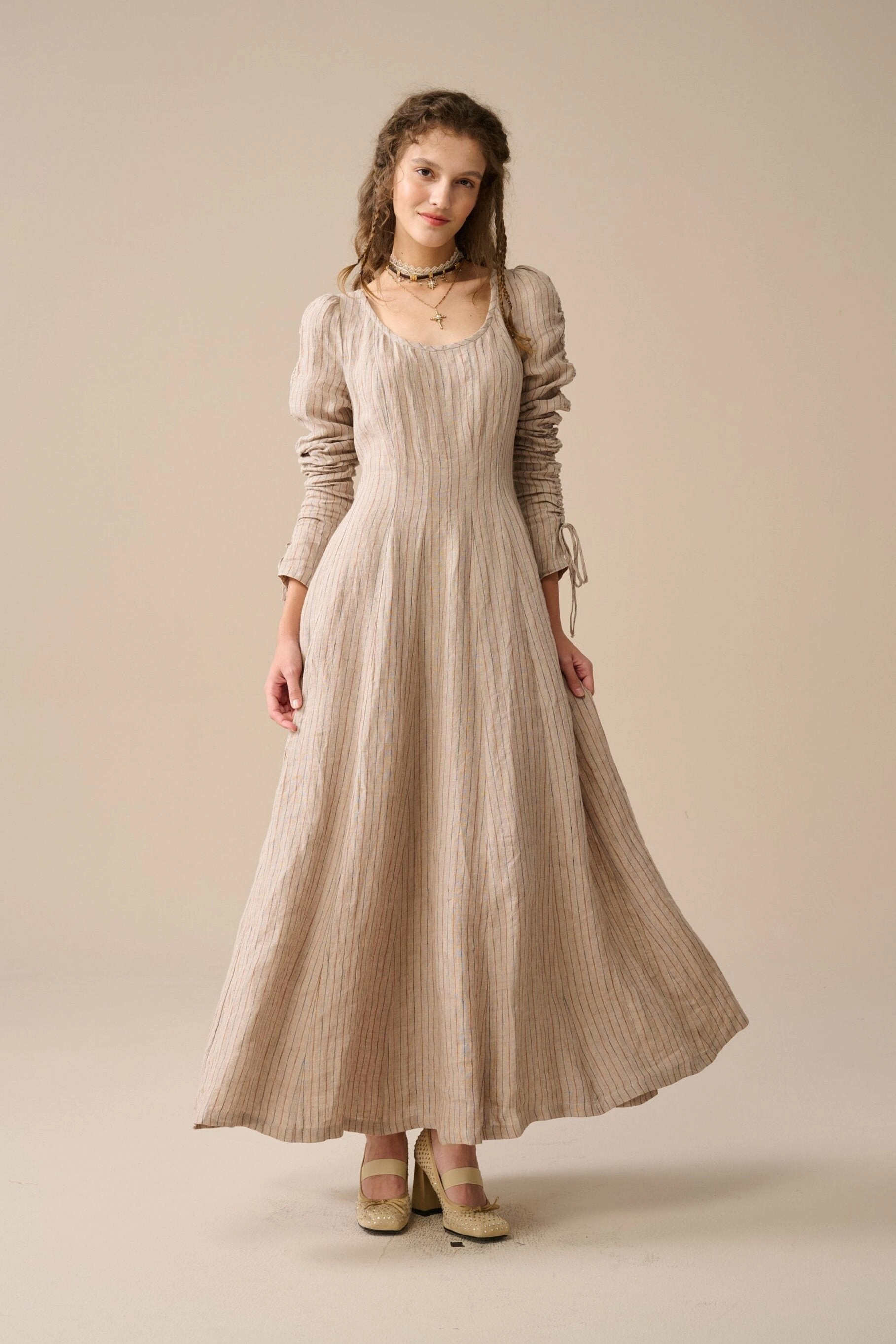 Low Profile Design Crystal 17 | Victorian maxi linen dress