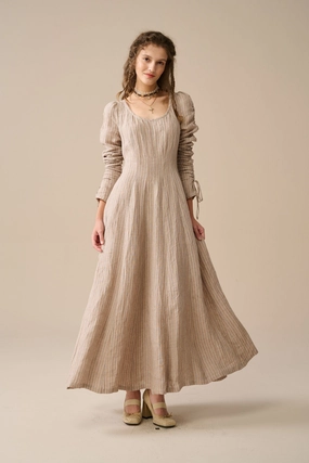 Windproof coating Multi Use Crystal 17 | Victorian maxi linen dress