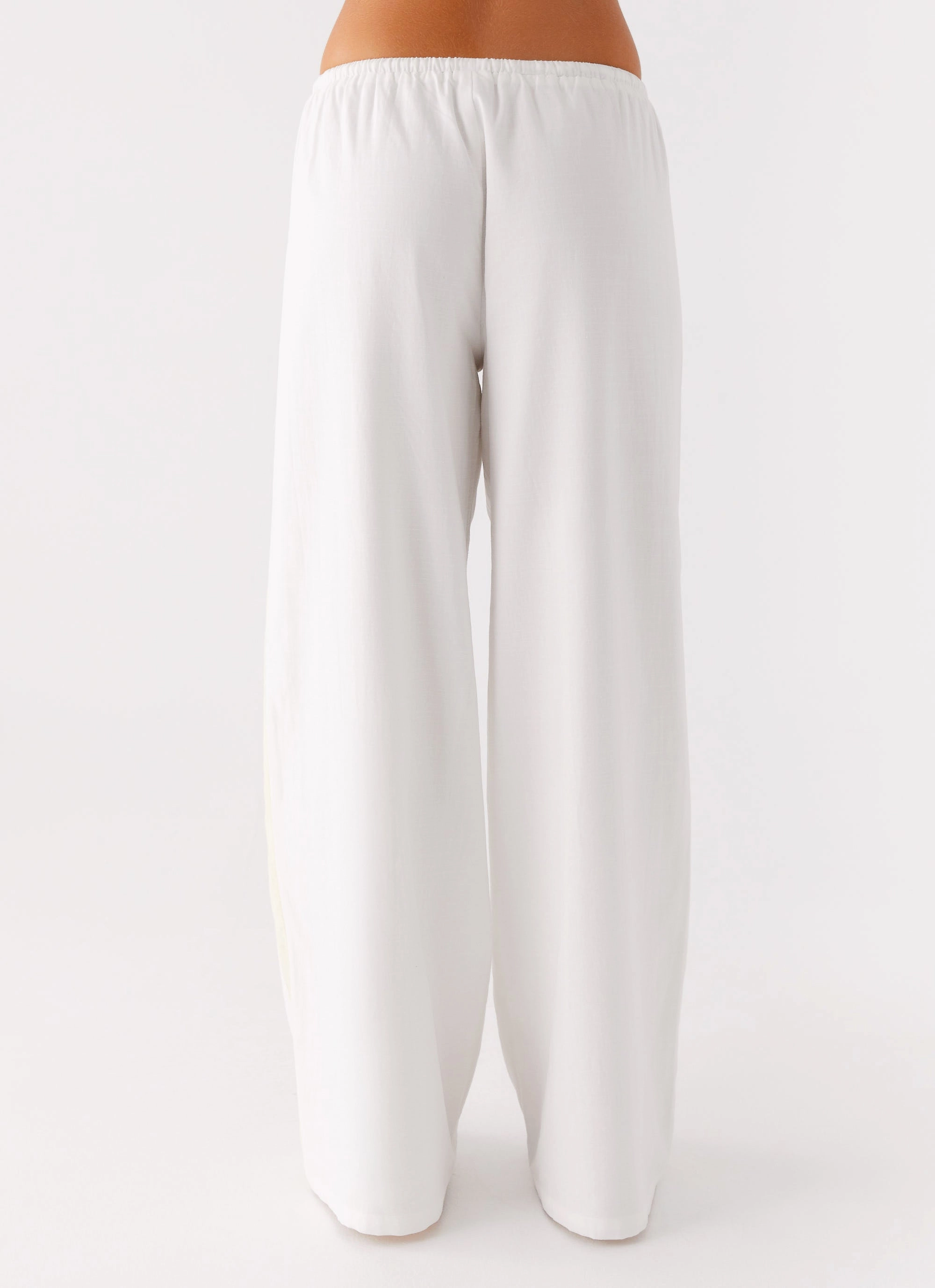 Oska Drawstring Pants - White Performance Design