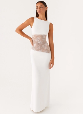 Lucinda Maxi Dress - White Dark Tones All Day Look