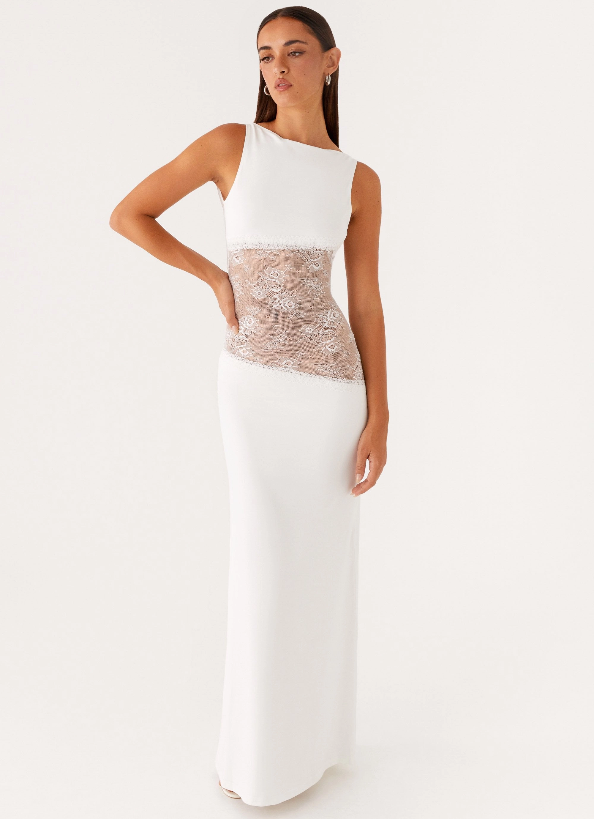 Lucinda Maxi Dress - White Dark Tones All Day Look