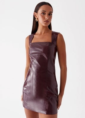 Elegant Tailoring Active Outfit Samantha Mini Dress - Deep Red