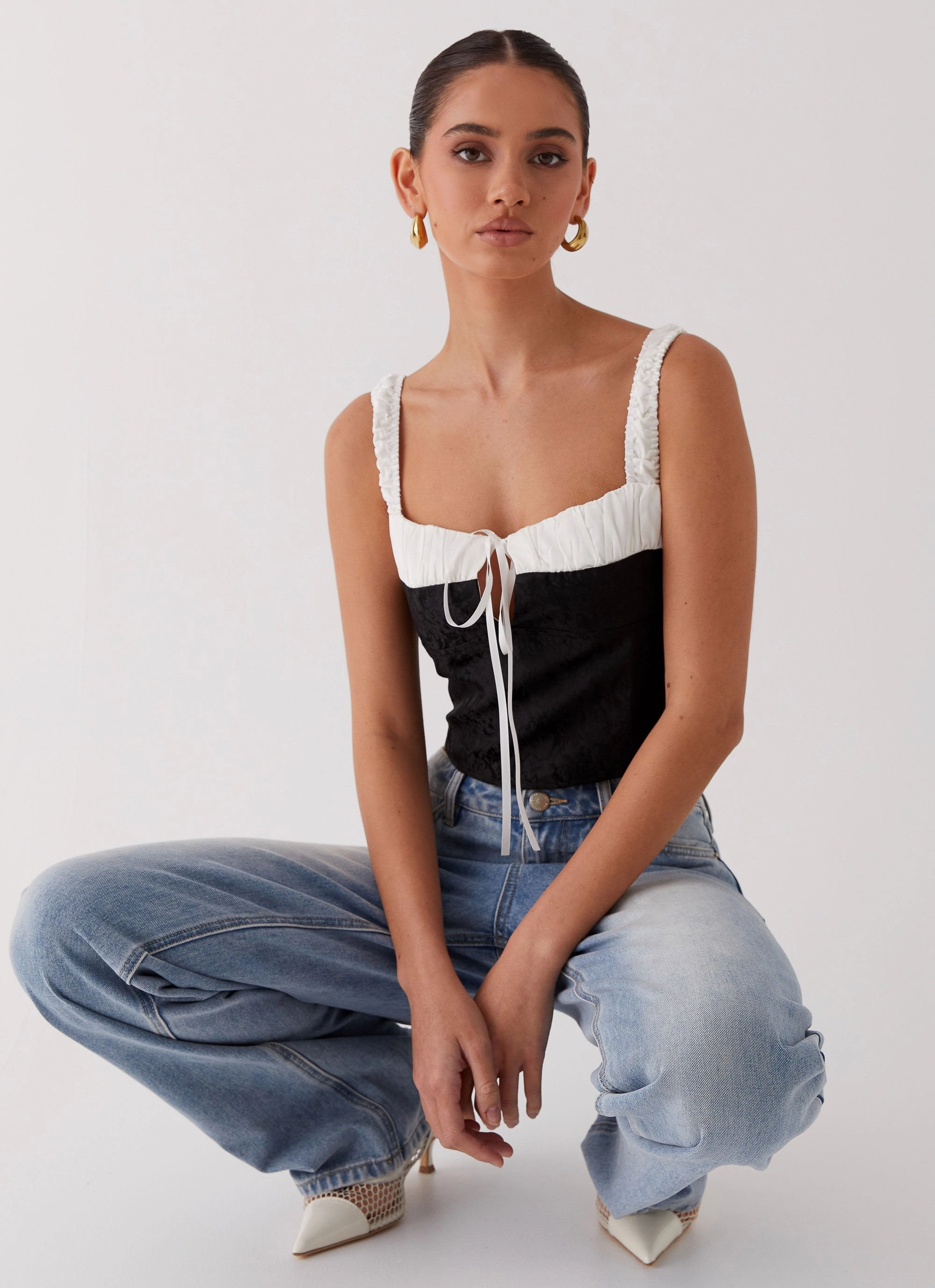 Sporty Style Cold Weather Ryder Bustier Top - Black
