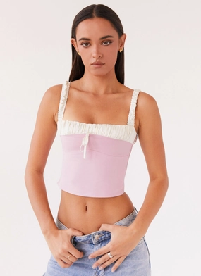 Ryder Bustier Top - Pink Breathable mesh lining Daily Wear