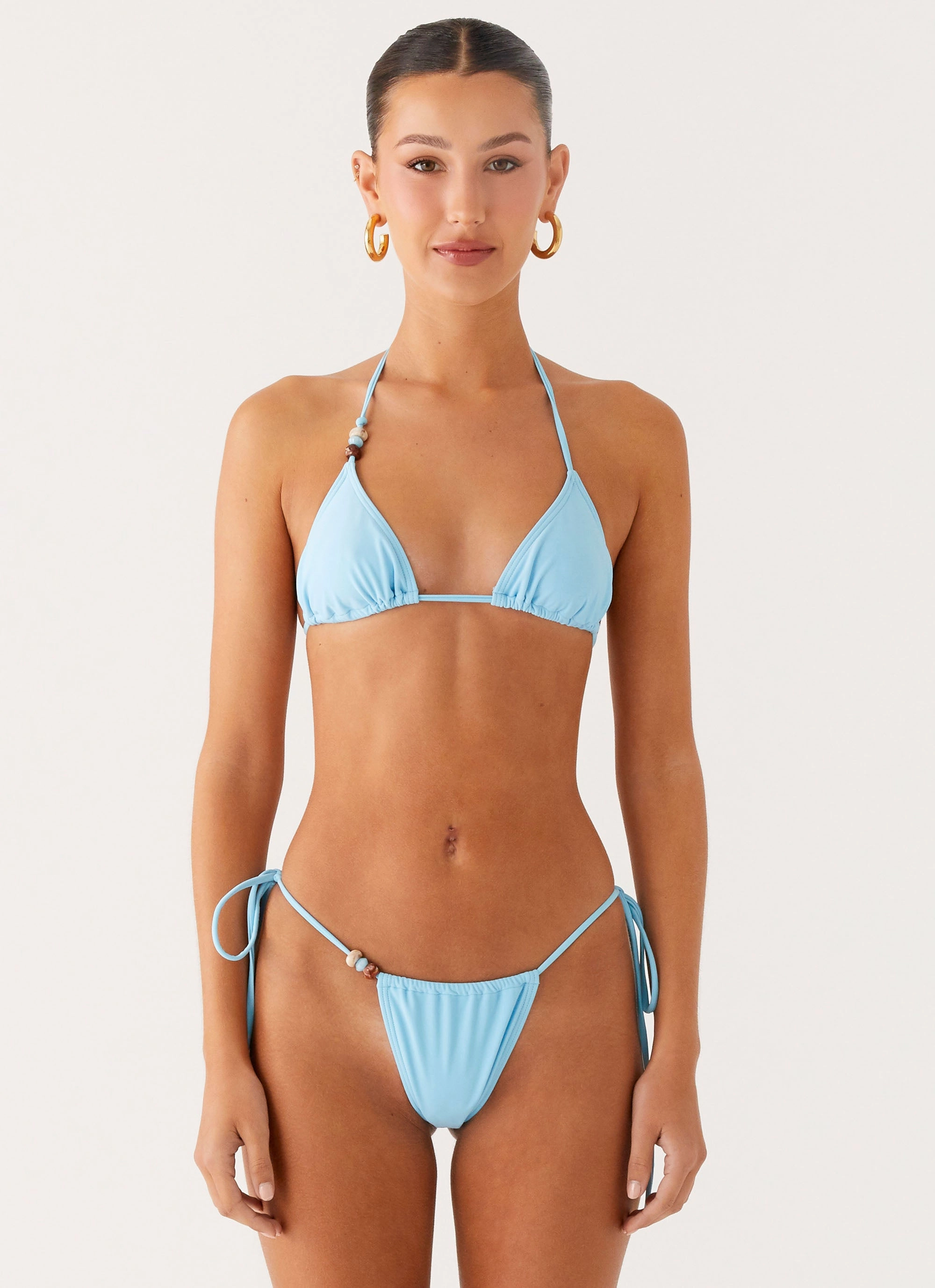 Modern Design Ryland Bead Bikini Top - Turquoise
