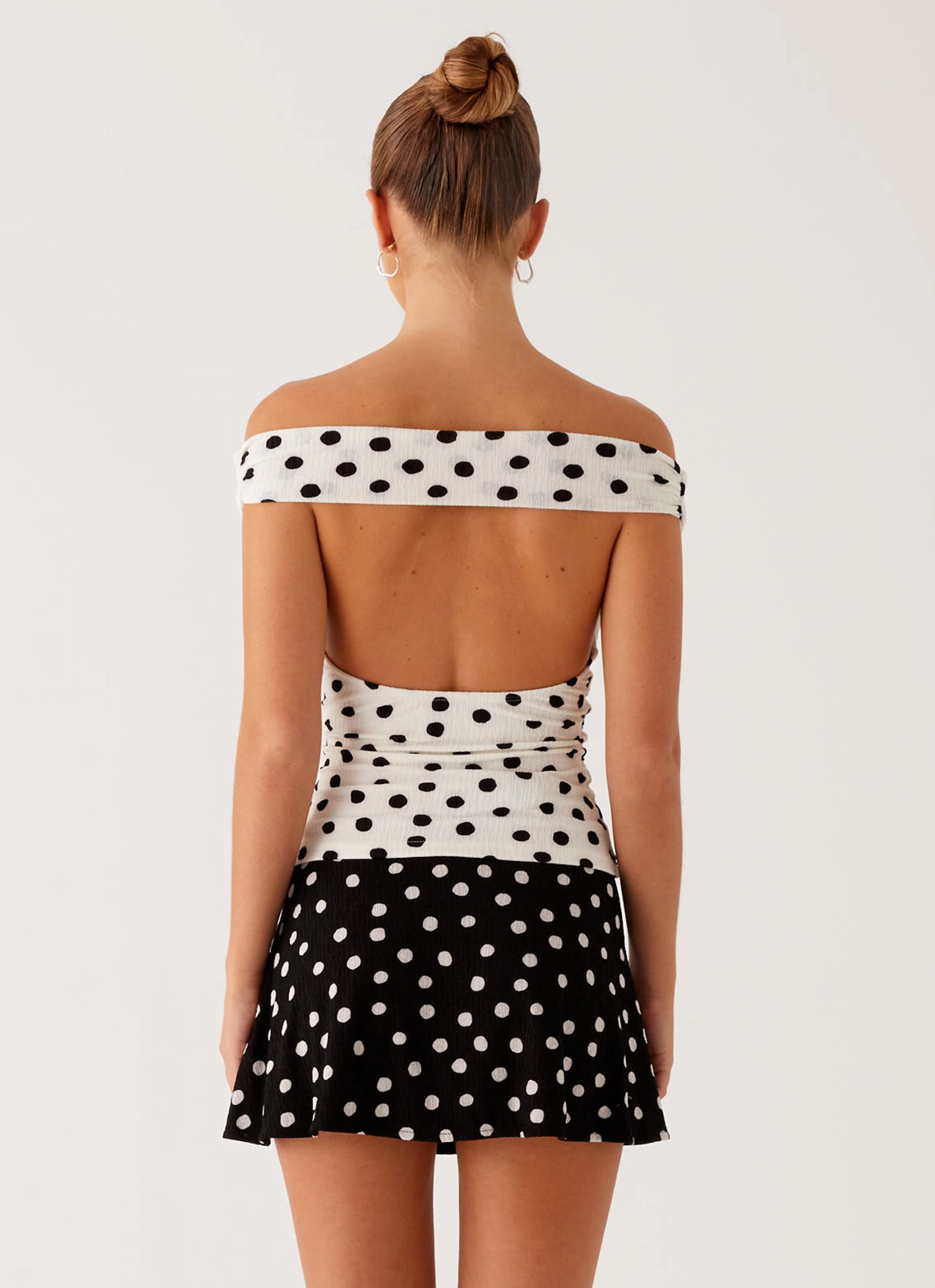 Rylie Top - White Polka Dot FlexibleLayeredConstruction