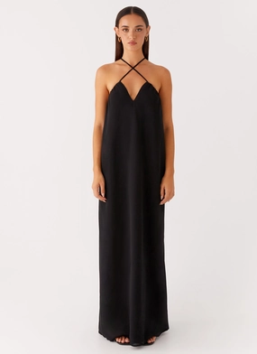 Soft Silhouette Saba Maxi Dress - Black
