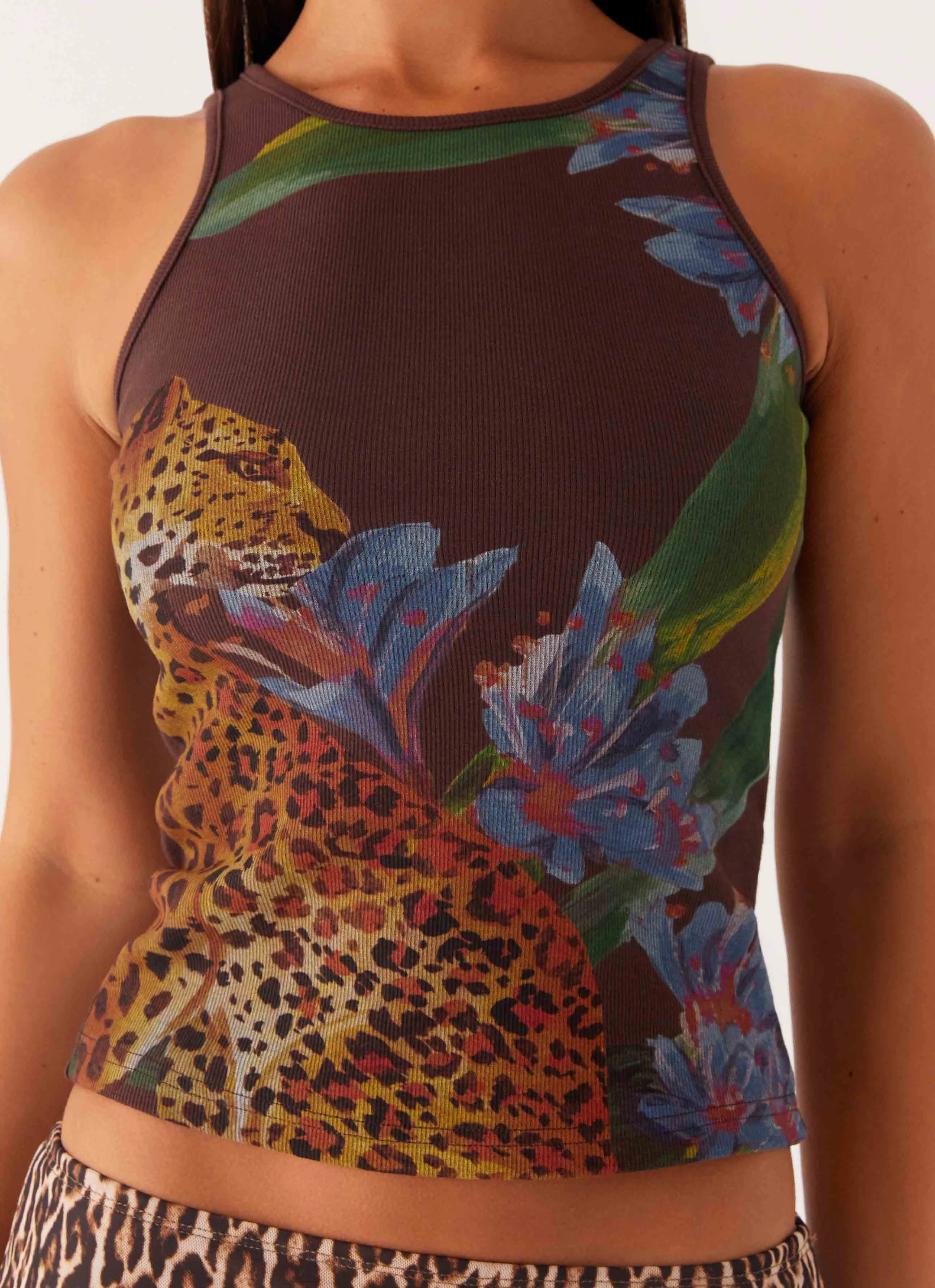 Lightweight Weave AntiStaticInnerLining Safari Tank - Chocolate