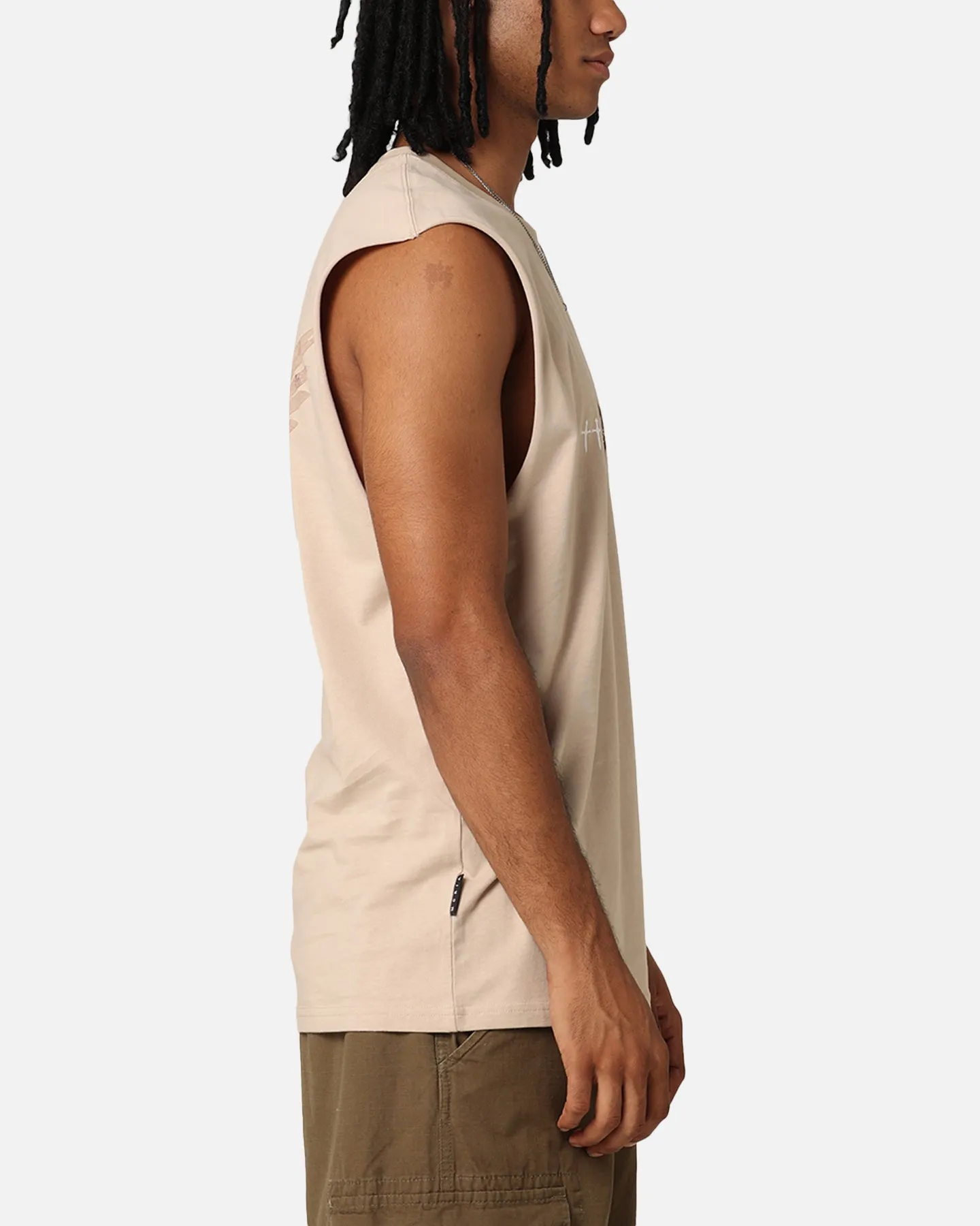 Saint Morta Momento Mori Oversized Muscle T-Shirt Stone