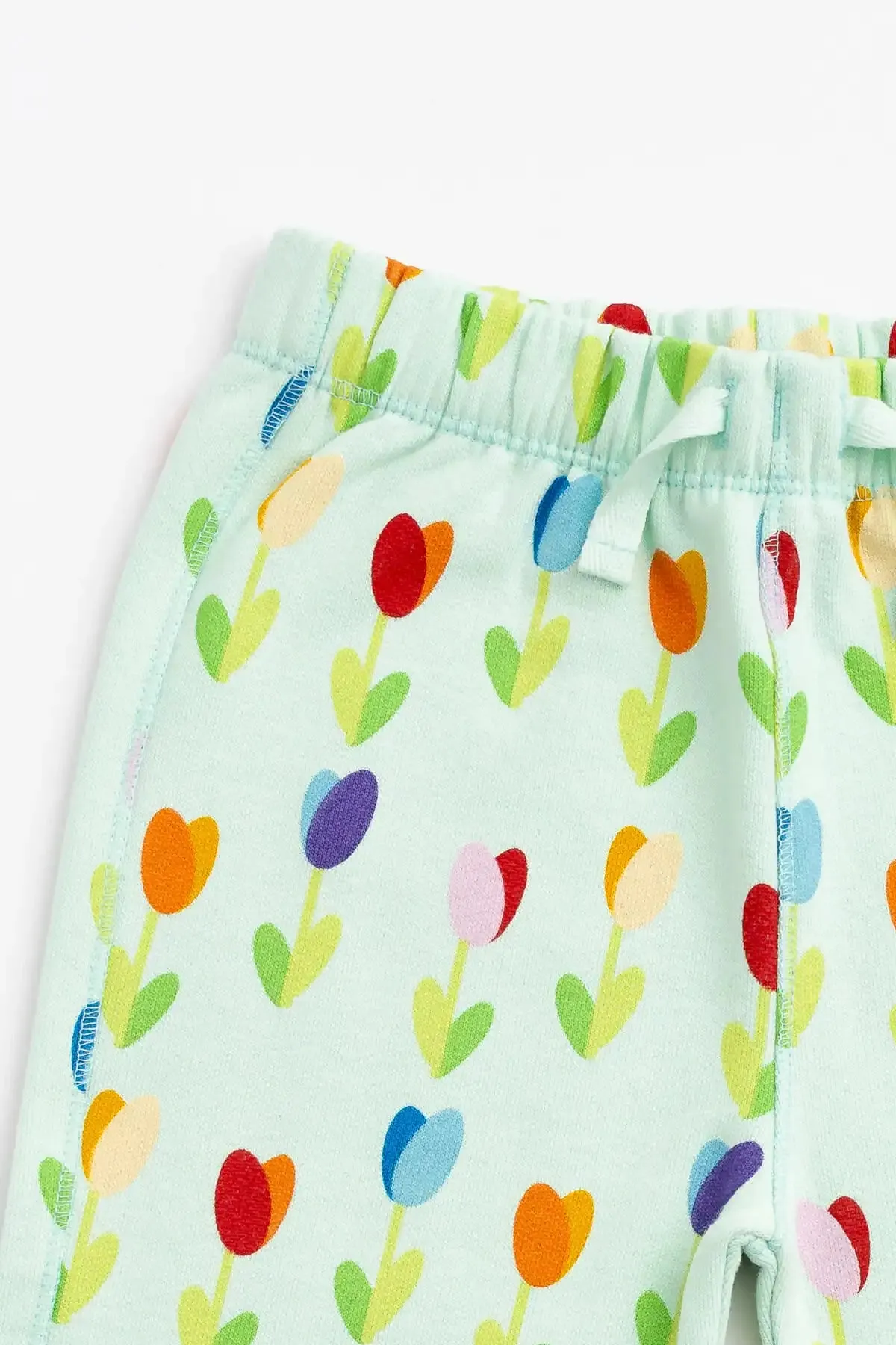 SALE - Sporty Sweatpants_Tulips on Light Blue