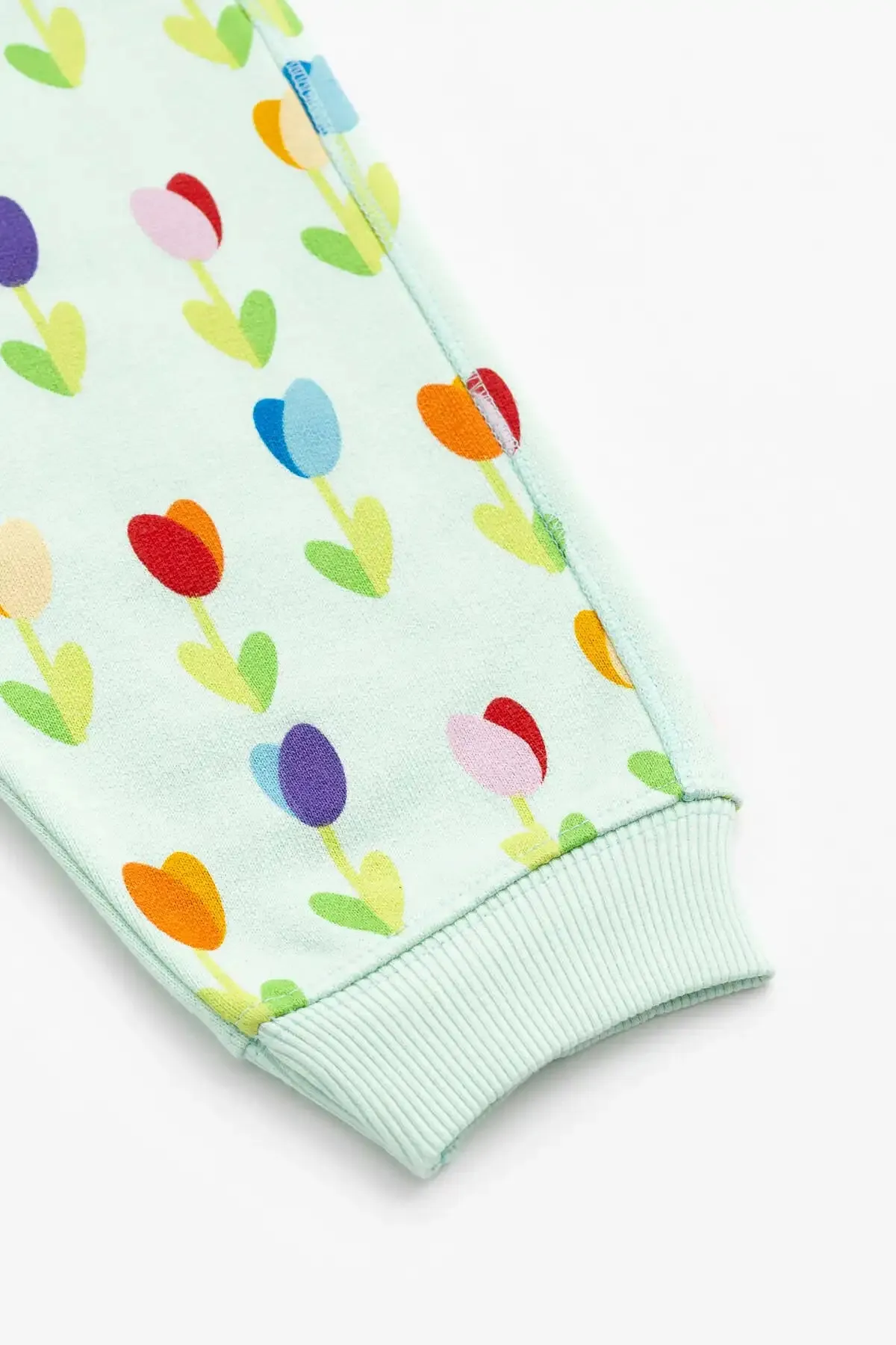 SALE - Sporty Sweatpants_Tulips on Light Blue