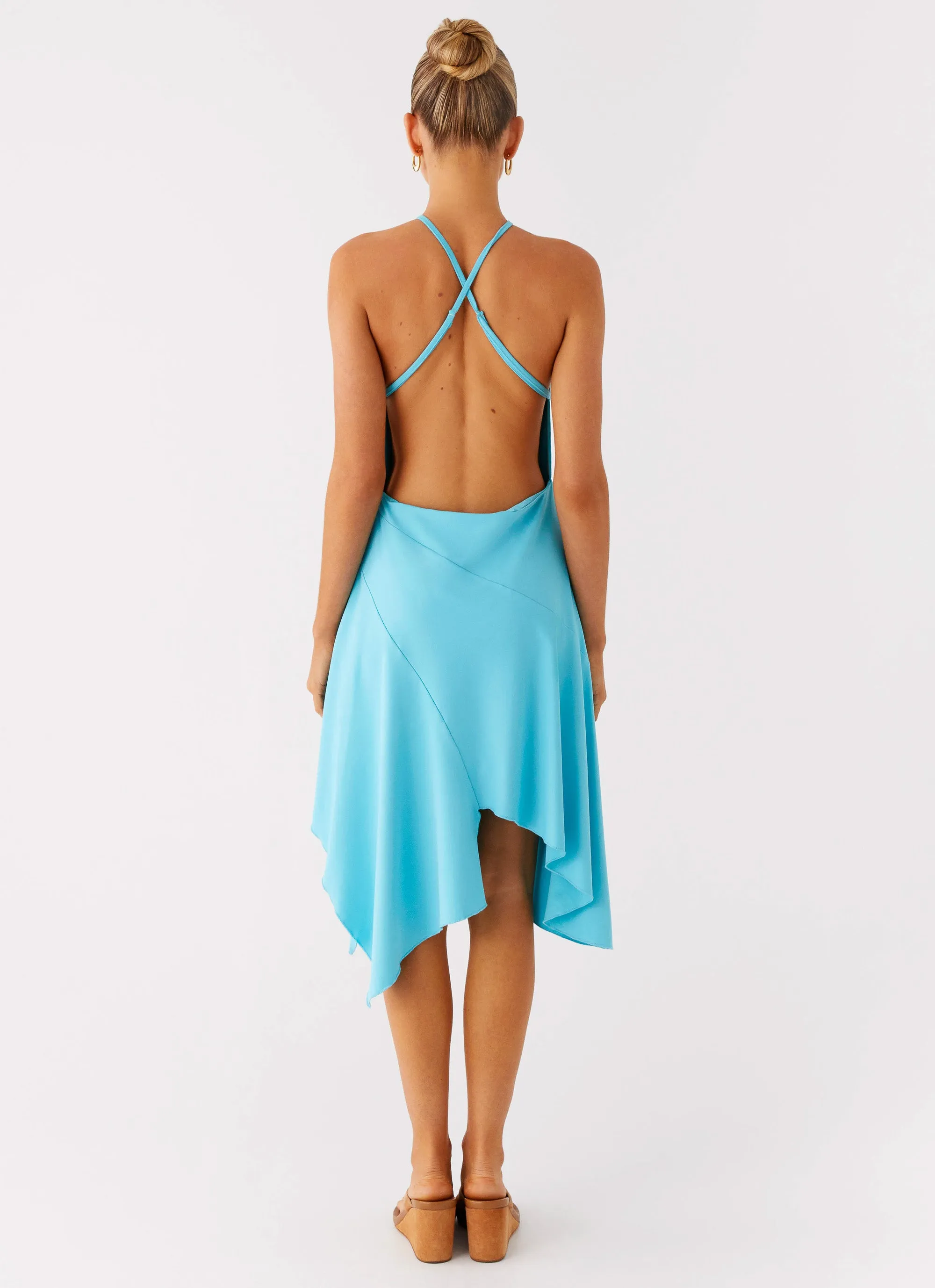 Salt Kiss Midi Dress - Turquoise Statement Look
