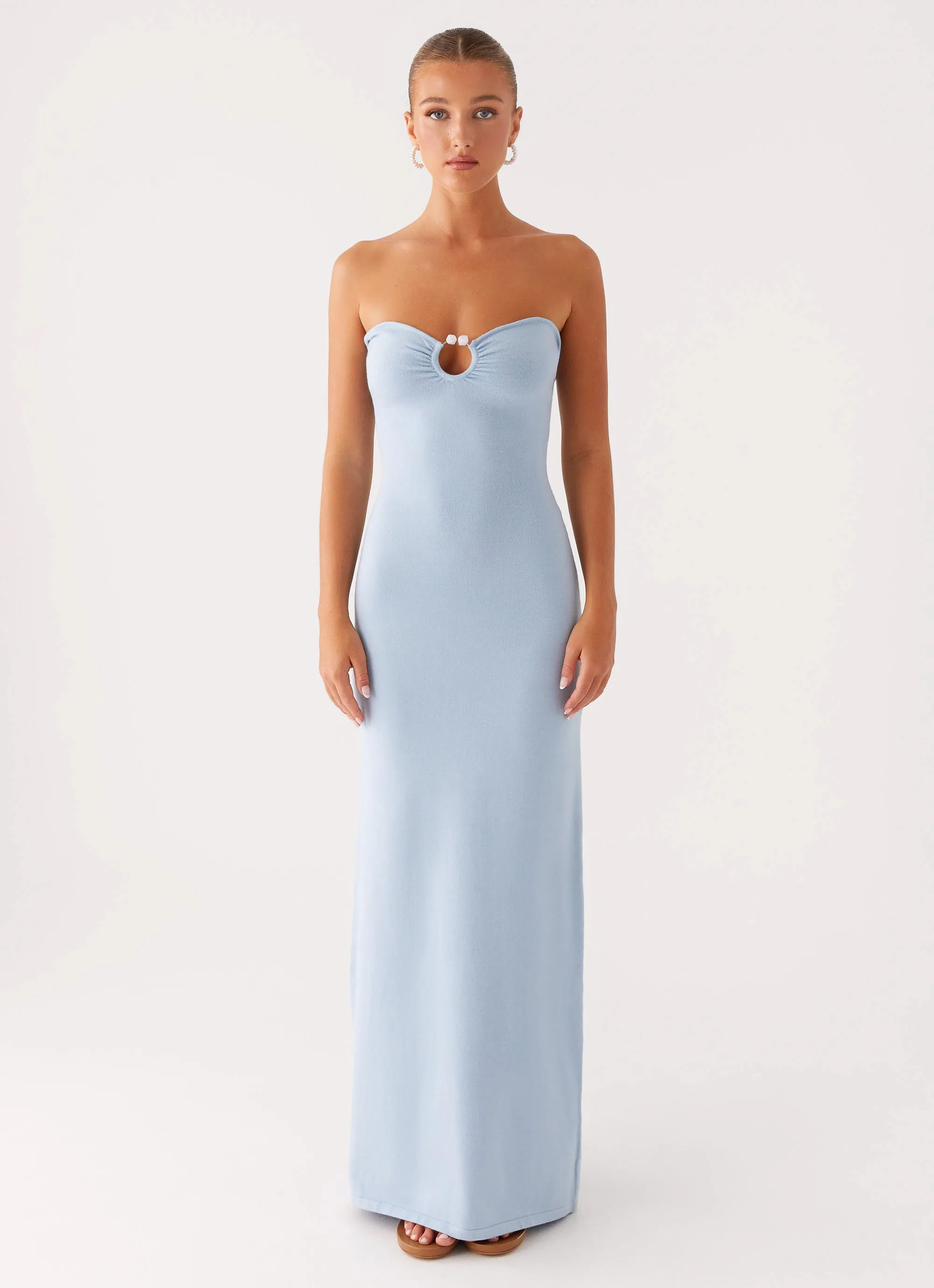 Samson Knit Maxi Dress - Blue Stylish and Simple