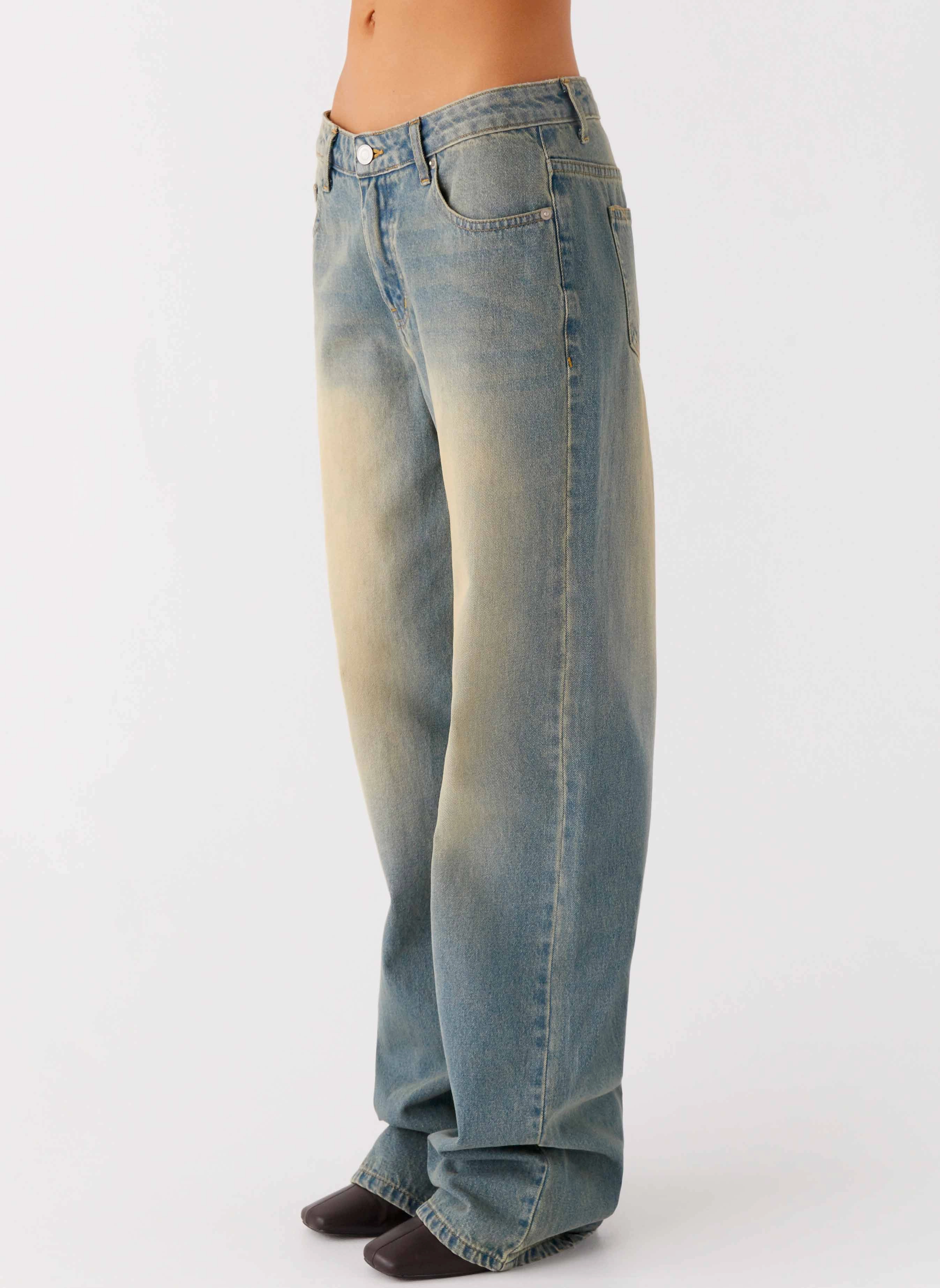 San Diego Straight Leg Jeans - Blue Wash Ripped design Performance Ready