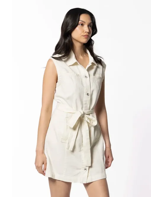 Soft Outfit Soft-Lining Sanctuary Ila Denim Dress Bleached White