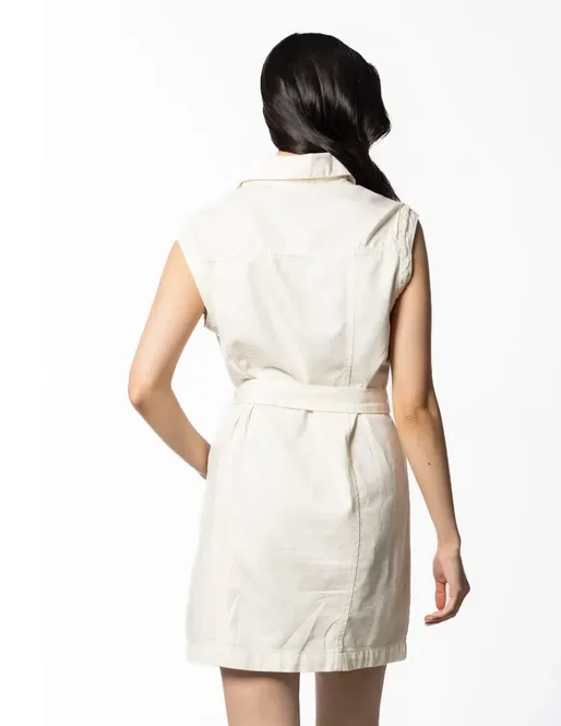Fall Comfort Elegant knee-length dress Sanctuary Ila Denim Dress Bleached White