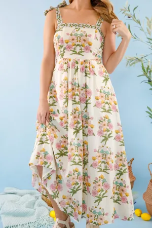 Cotton Touch Flowy Cut Santa Barbara Maxi Dress