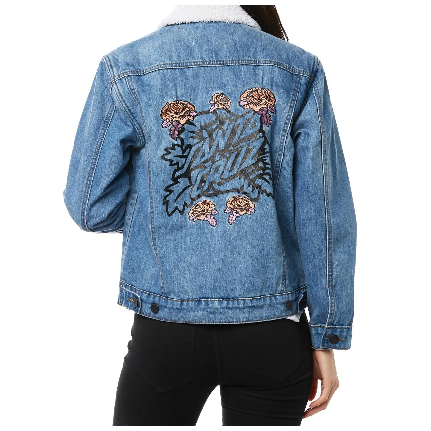Santa Cruz Victorian Denim Jacket Lightnd SC WJA8544