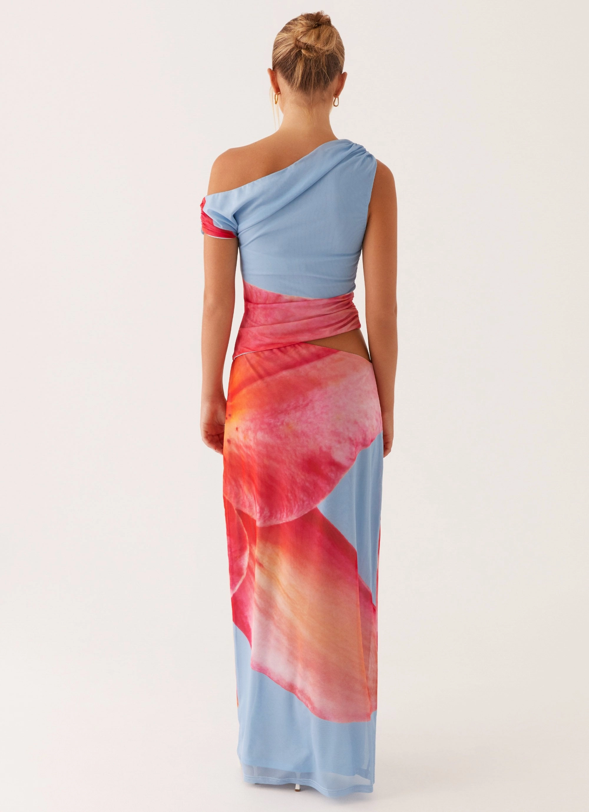 Santa Monica Maxi Dress - Blue Floral Urban Line Trend Movement