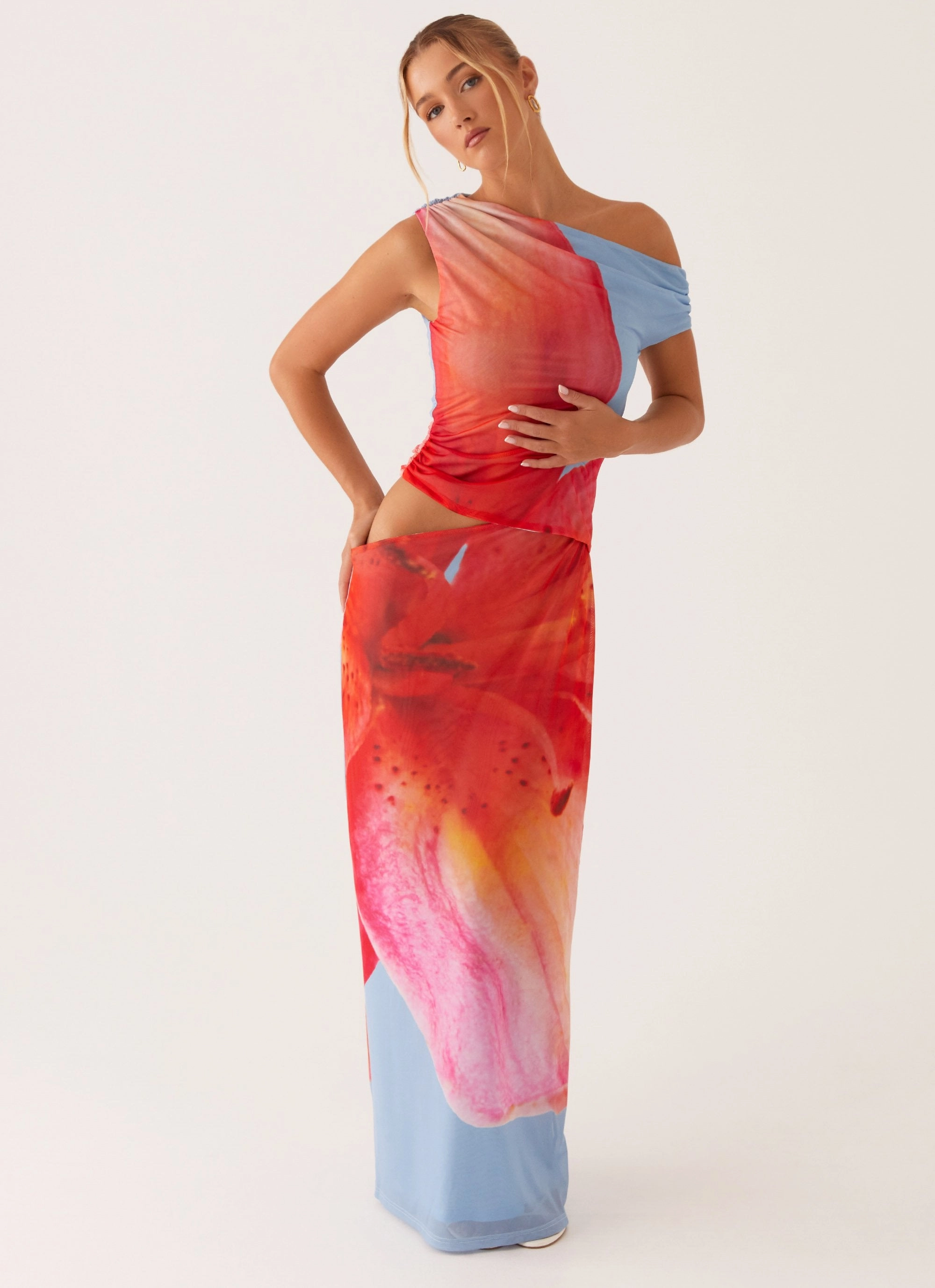 Walk Grace Santa Monica Maxi Dress - Blue Floral