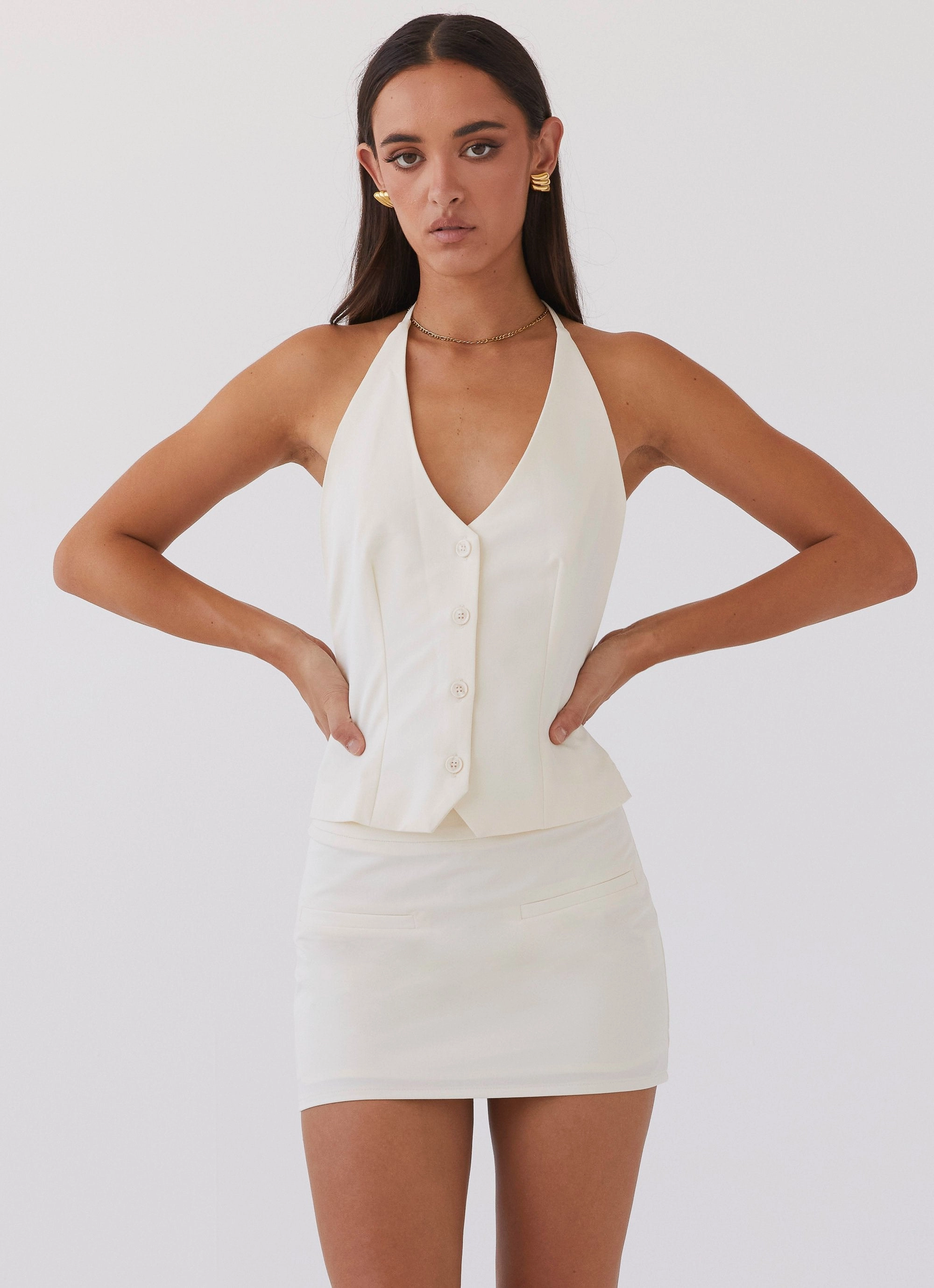 Sarah Mini Skirt - Ivory Easy Pack