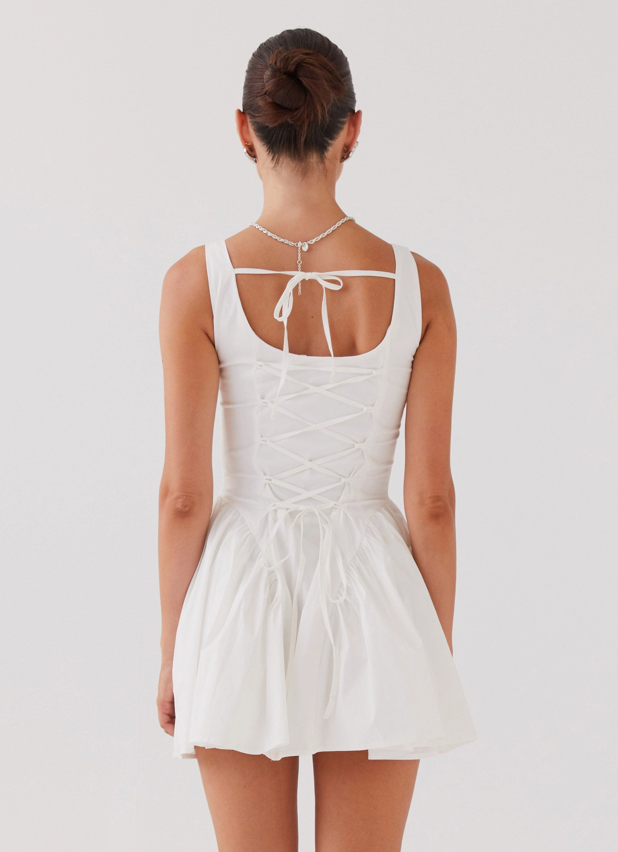 Sassy Soiree Corset Mini Dress - White Special-Edition