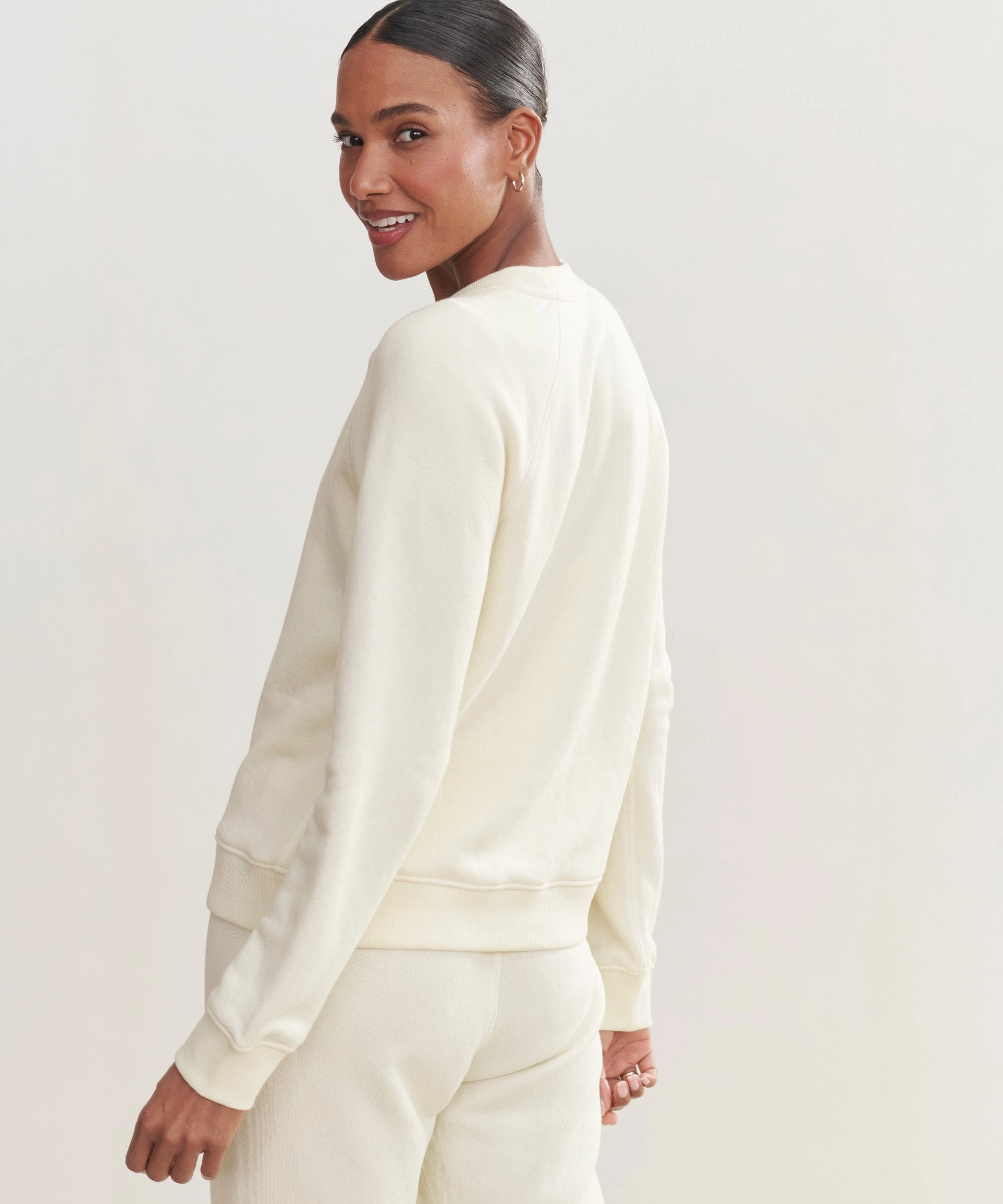 Saturday Sweatshirt Wrinkle Resistant Weave Hidden Pocket Design