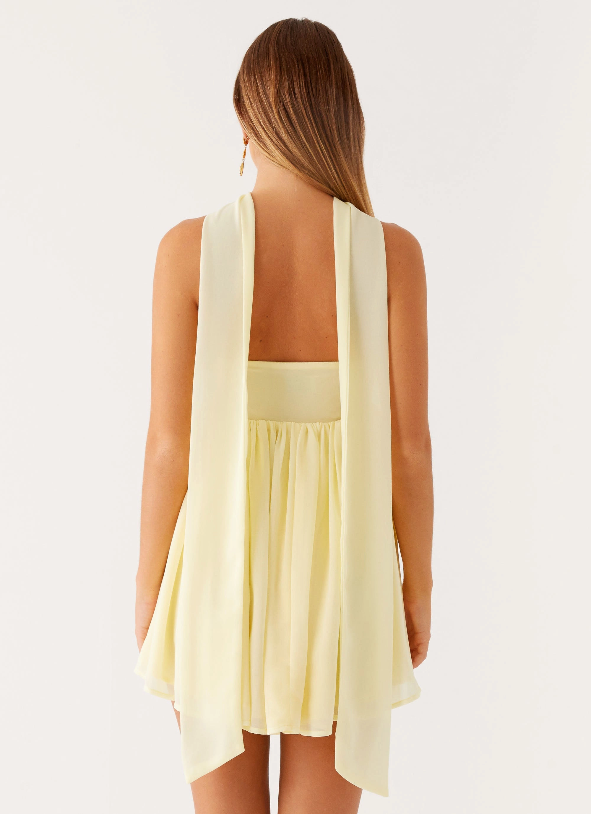 Scandi Clean Saturn Mini Dress - Yellow