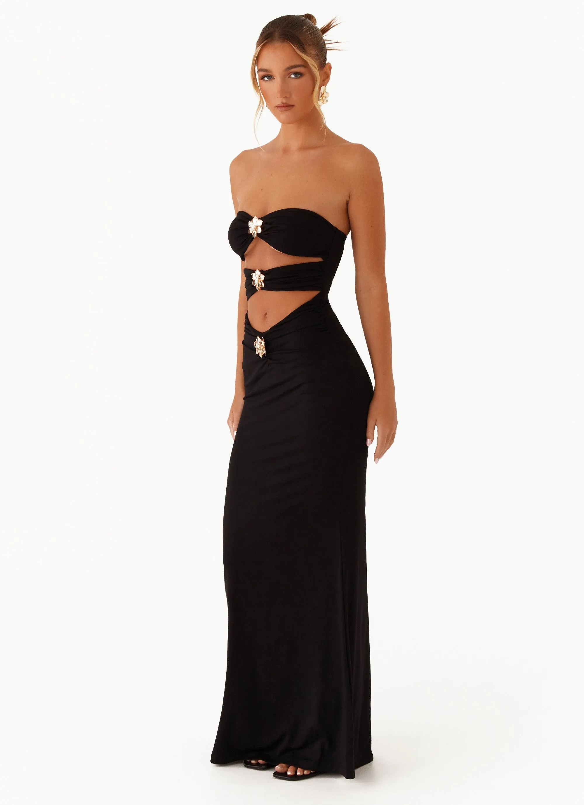 packable Quiet Luxury Save Me Maxi Dress - Black