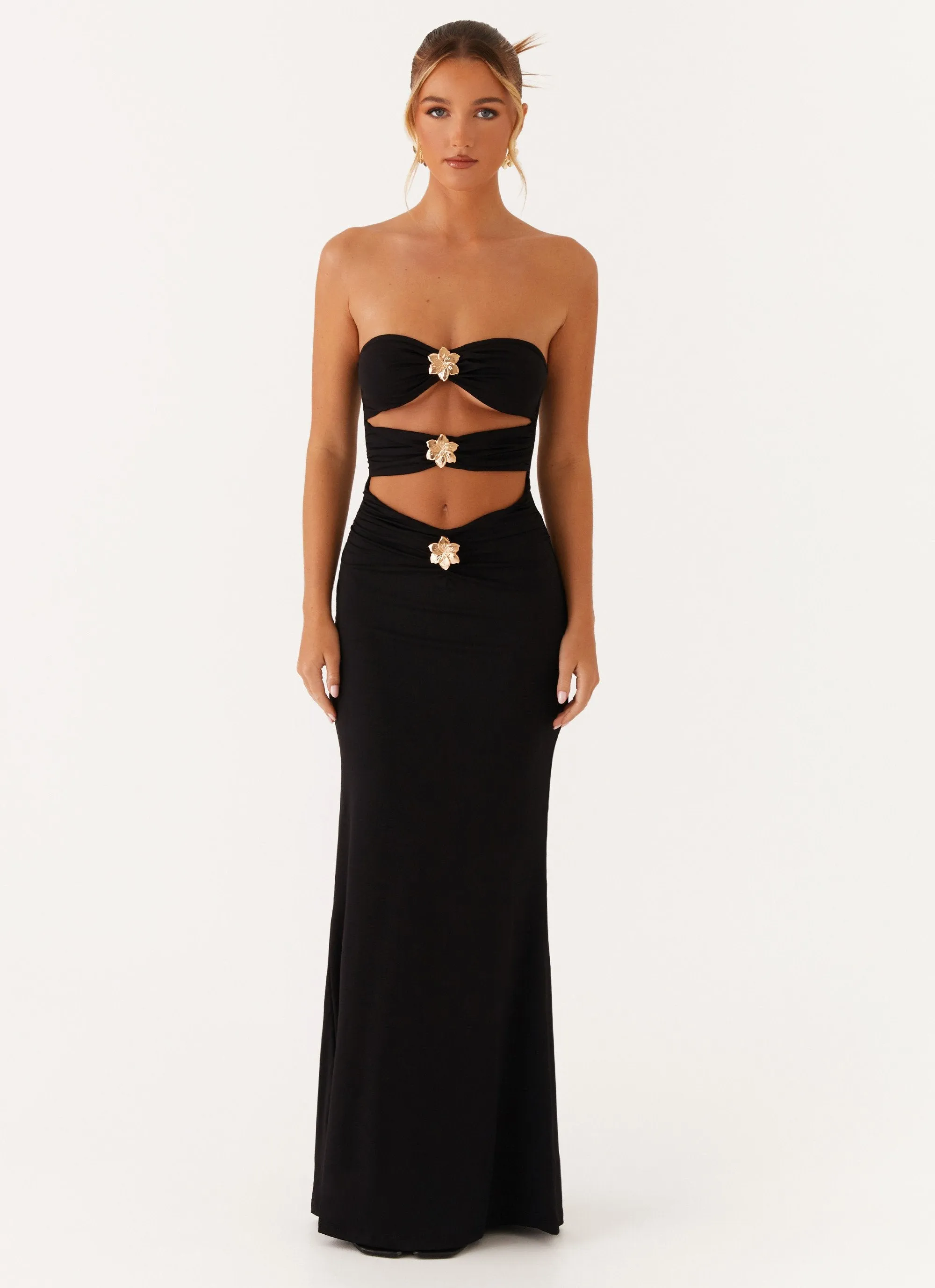 Save Me Maxi Dress - Black Dry-Clean-Only Night Appeal