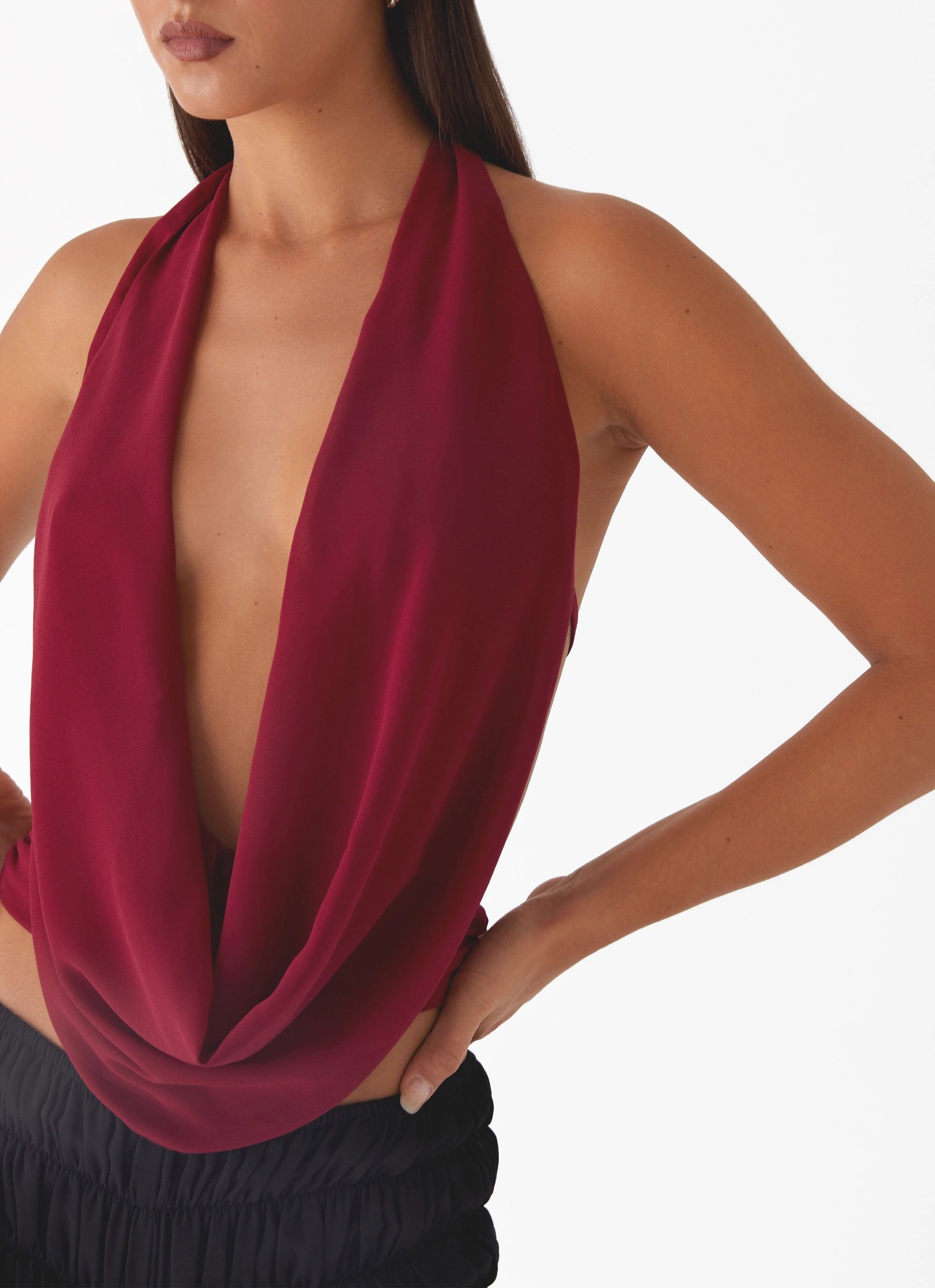 AntiStaticTreatment Sawyer Mesh Top - Maroon