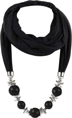 Scarf for Women Lightweight Cotton Linen Necklace Pendant Scarf Ethnic Circle Neck Wrap Scarves