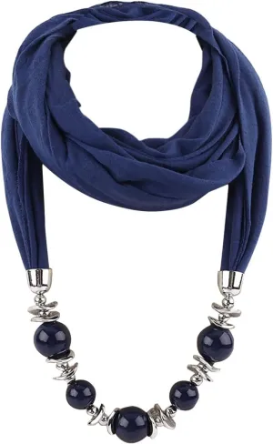 Scarf for Women Lightweight Cotton Linen Necklace Pendant Scarf Ethnic Circle Neck Wrap Scarves