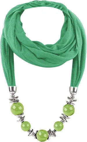 Scarf for Women Lightweight Cotton Linen Necklace Pendant Scarf Ethnic Circle Neck Wrap Scarves