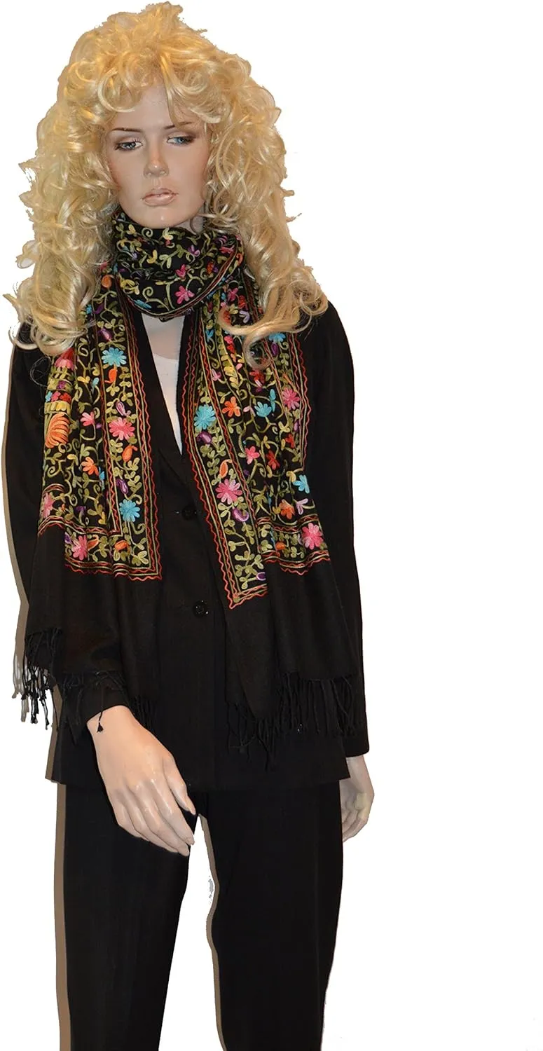 Scarf/Scarves/Shawl/Shawls/Embroidery Shawl from Cashmere Pashmina Group (01)