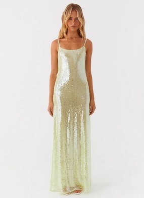 Higher Level Sequin Maxi Dress - Mint Urban Classic