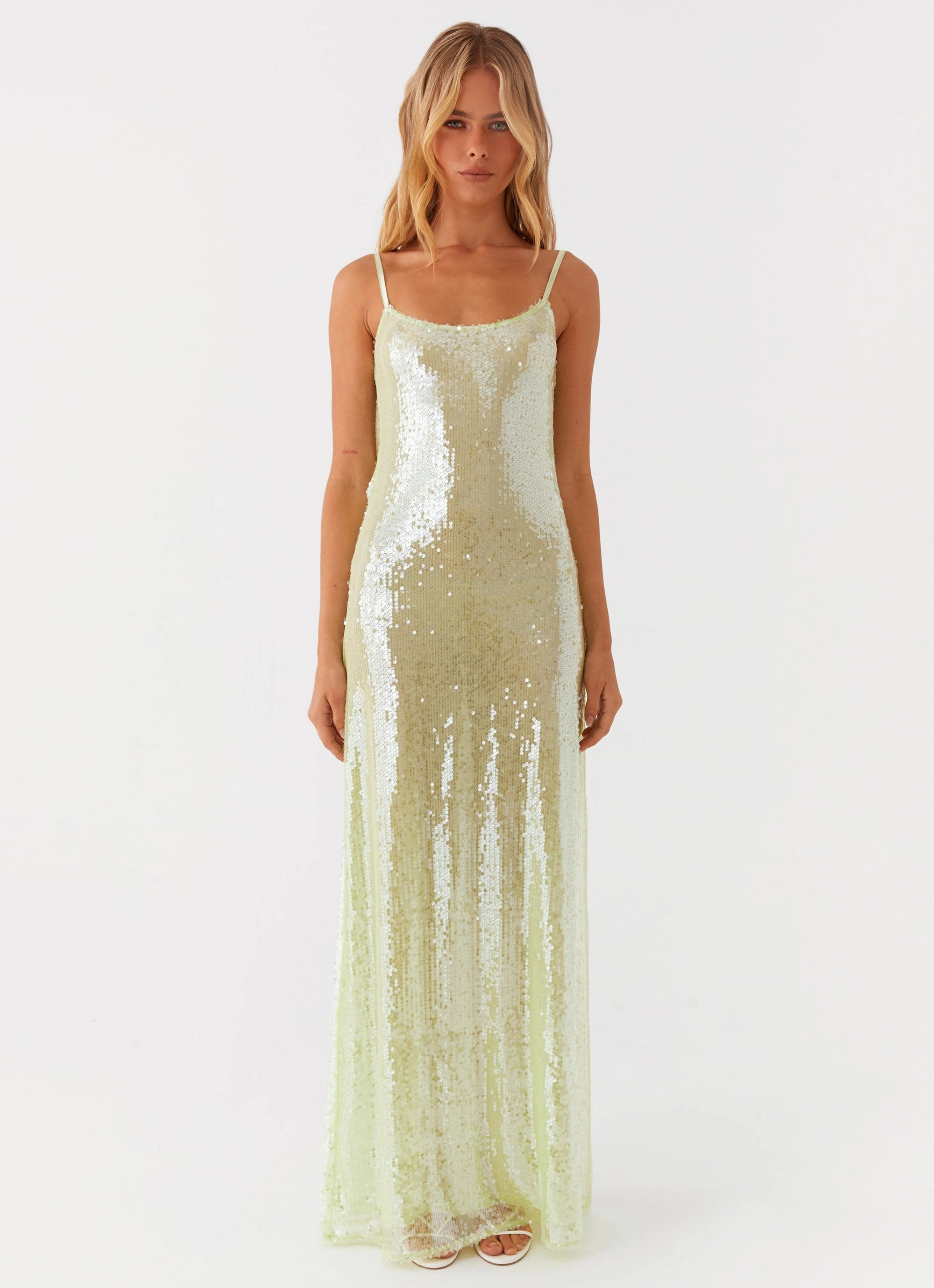 Higher Level Sequin Maxi Dress - Mint Urban Classic